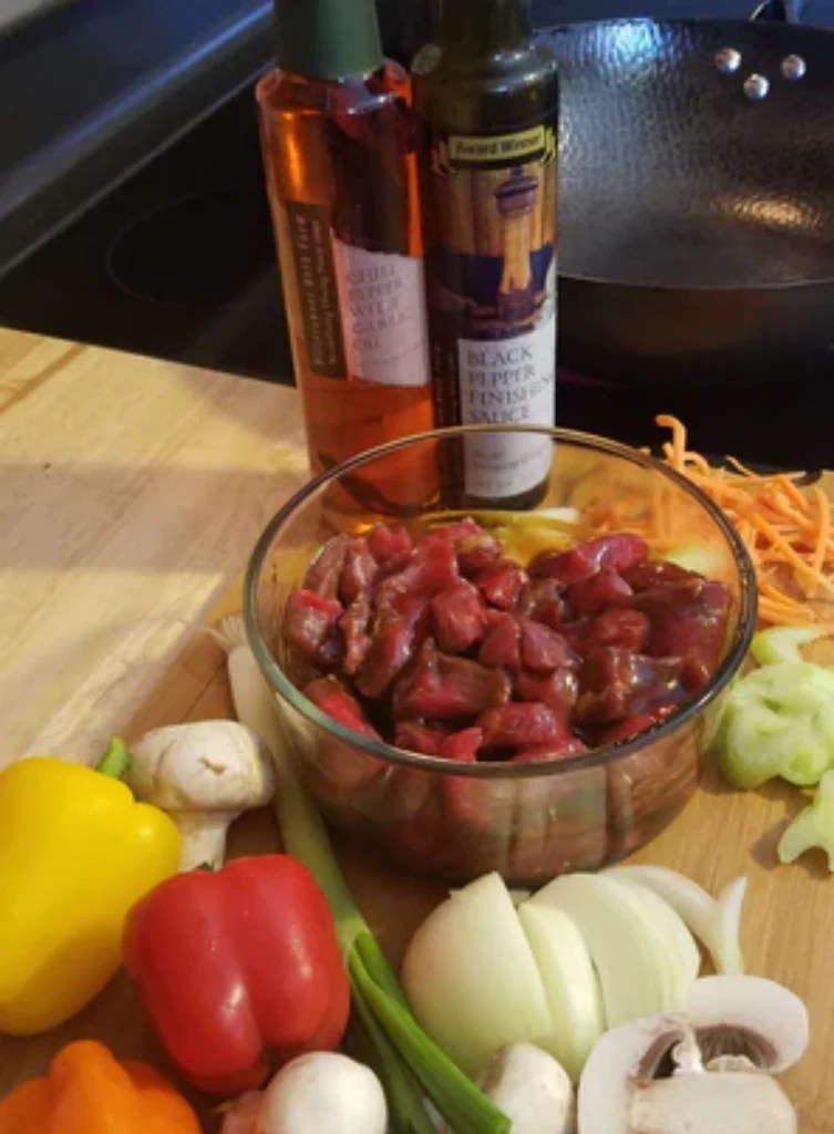 Black Pepper Finishing Sauce Beef Stir Fry Bittersweet Herb Farm