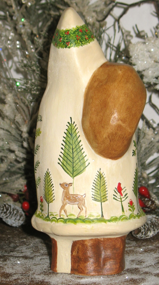 S645 Chalkware Santa, Bittersweet House Folk Art, Chalkware German