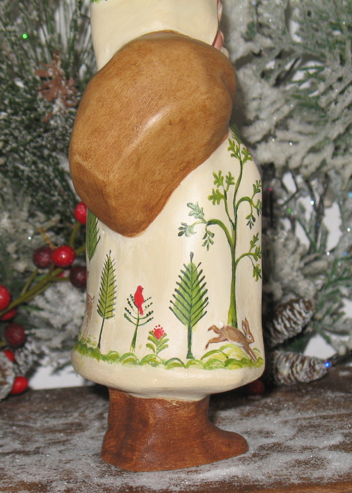 S645 Chalkware Santa, Bittersweet House Folk Art, Chalkware German