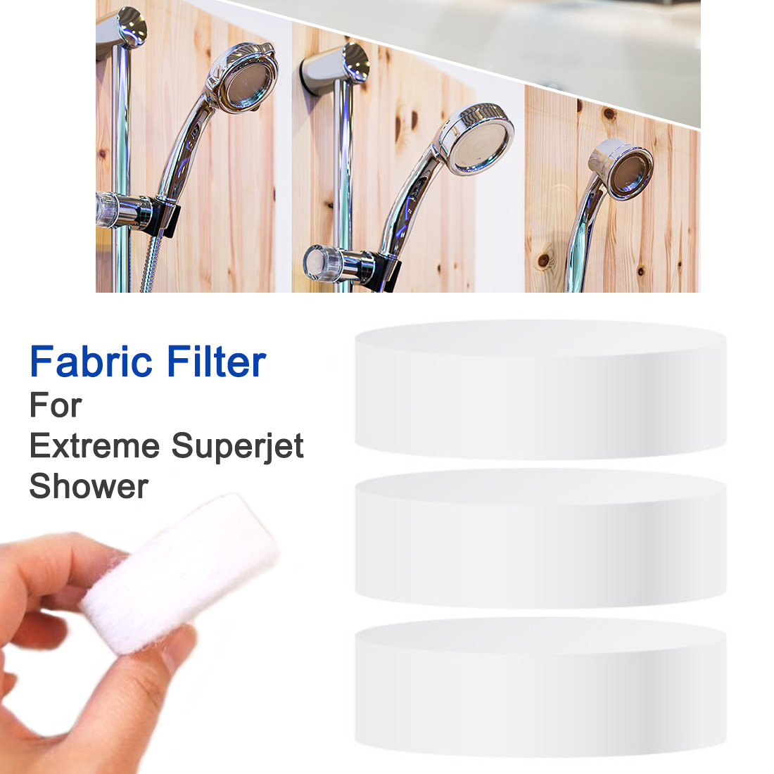 Kntec Aroma Sense Micro Fabric Filter 3PC For Shower Heads SUPERJET