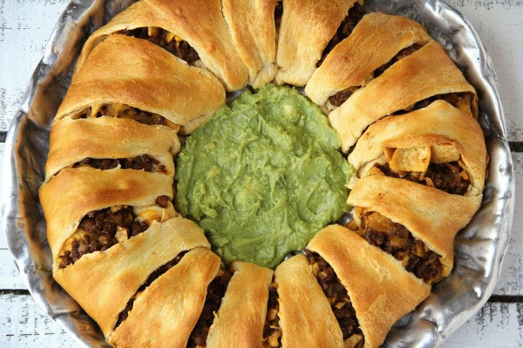 Ultimate Crescent Roll Taco Ring Bitz & Giggles