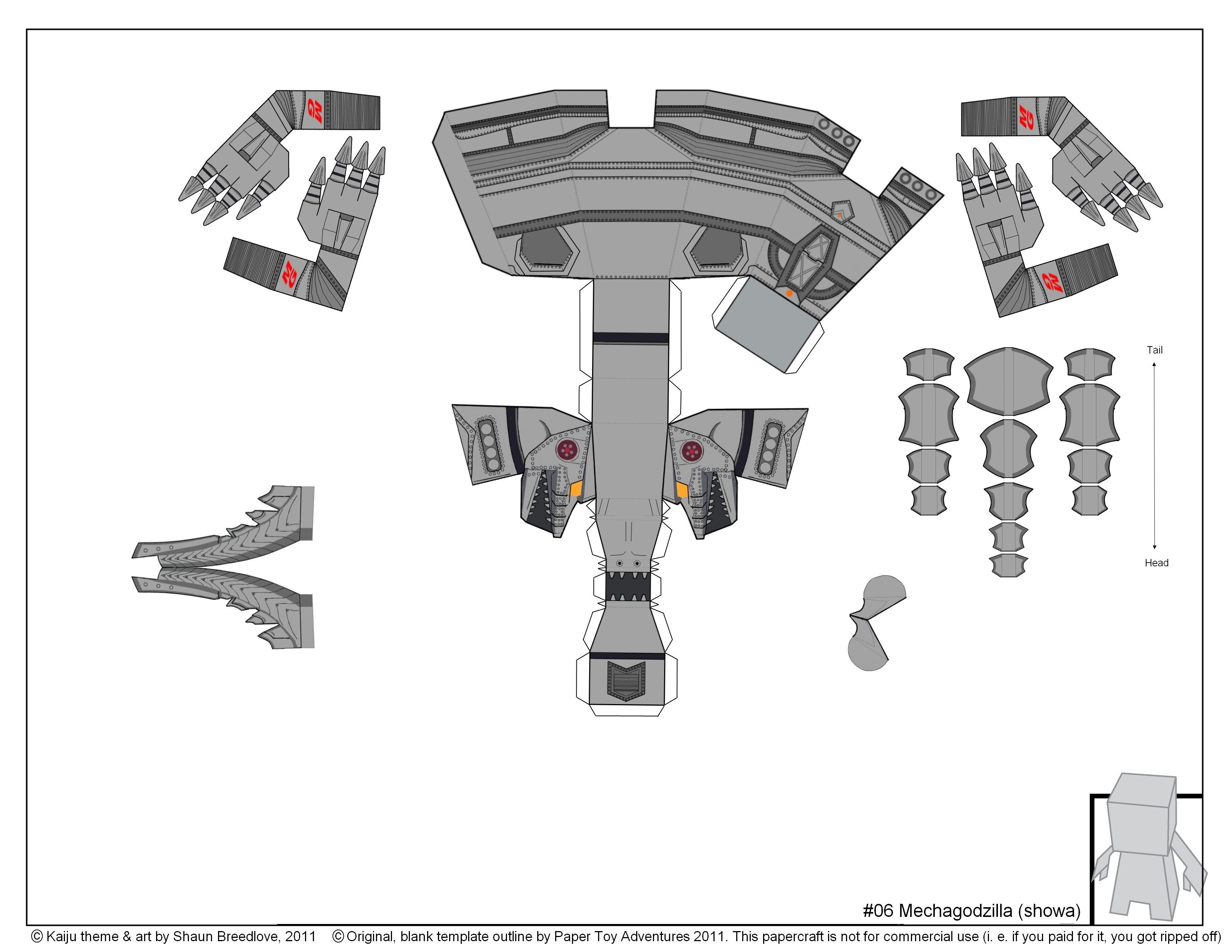 Printable Godzilla Papercraft Printable Papercrafts Printable