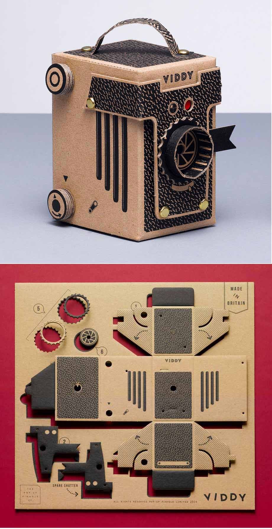 Papercraft Camera Viddy is A Do It Yourself Pinhole Camera Kit Made