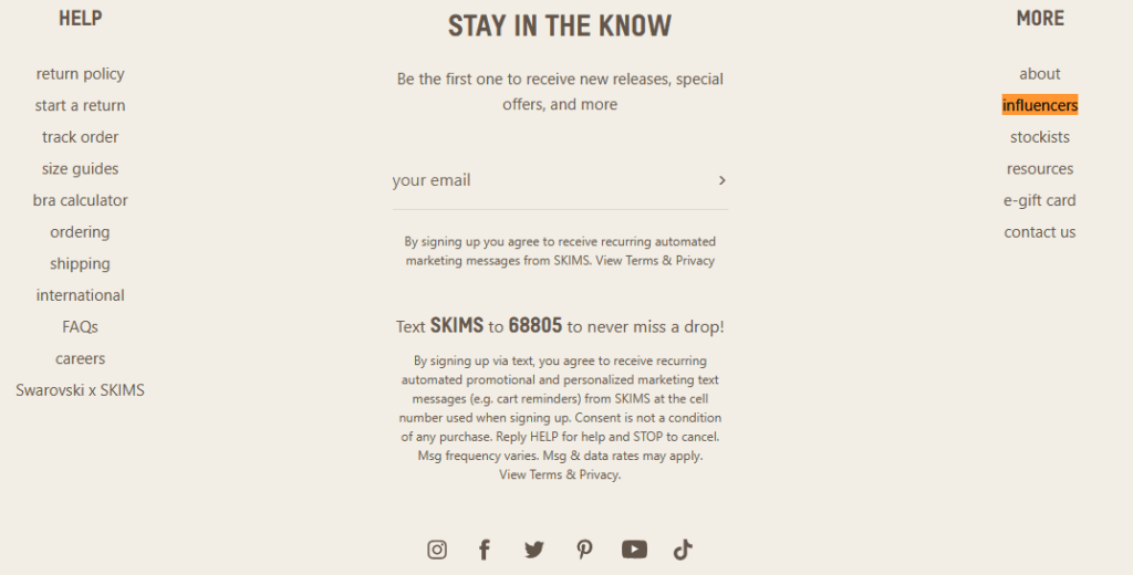 SKIMS Influencer Program How to join and how much you can earn?