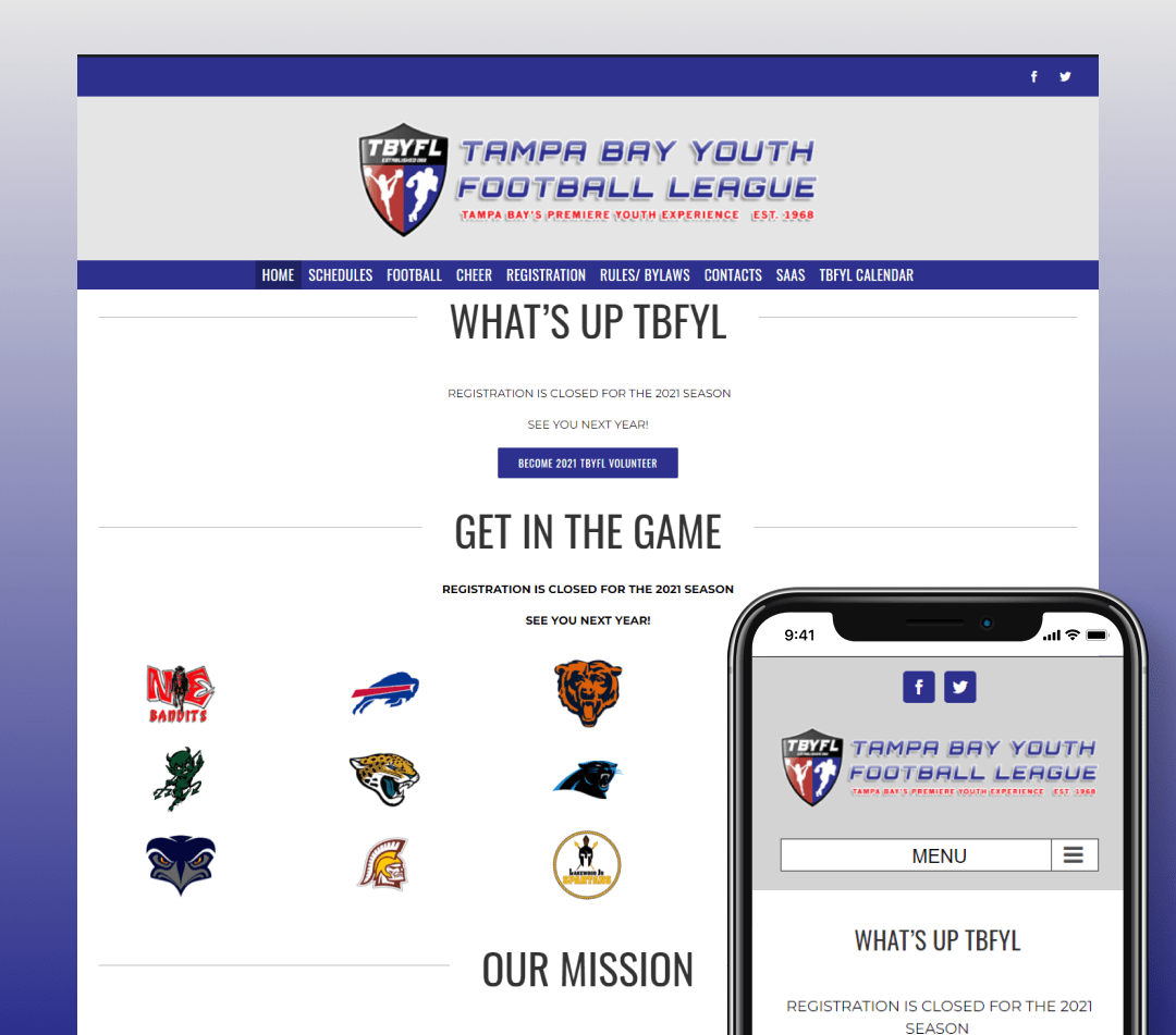 Tampa Bay Youth Football League BIZ CROPS