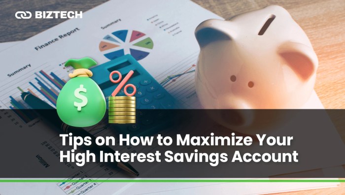 High return savings accounts