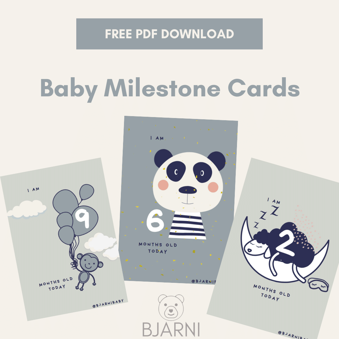Free PDF Download Baby Milestone Cards Month By Month