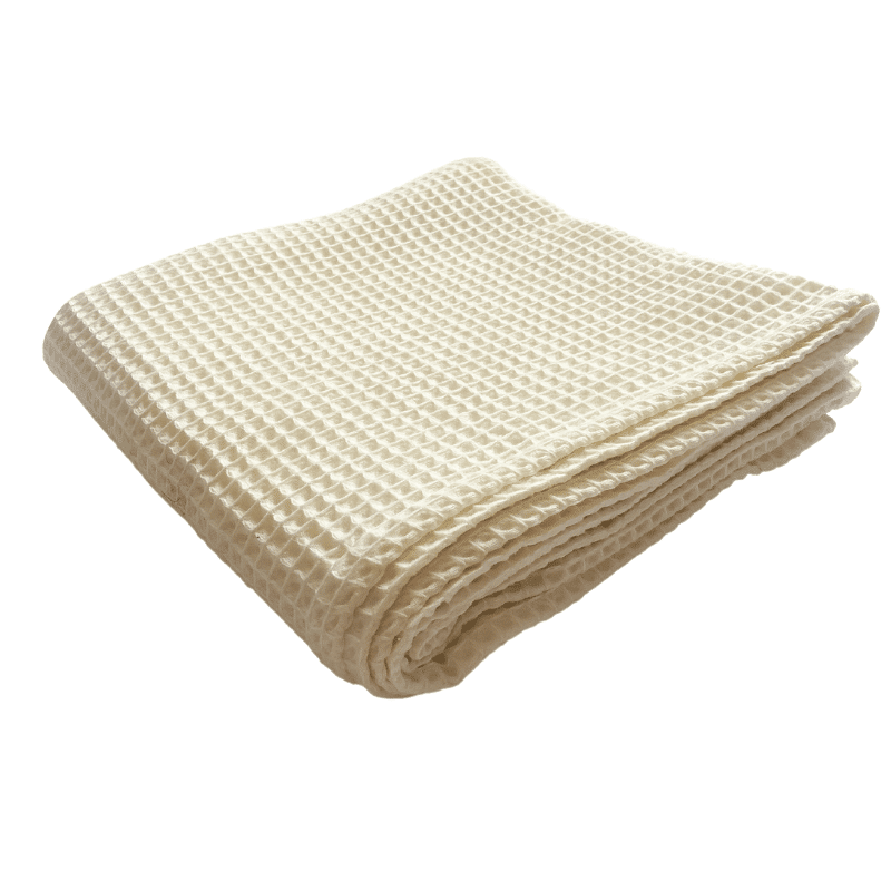 Elske Waffle Baby Blanket 100 Organic Cotton Cream Bjarni Baby