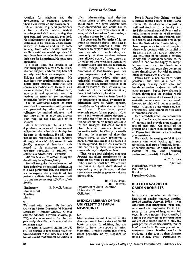 MEDICAL LIBRARY OF THE UNIVERSITY OF PAPUA NEW GUINEA British Journal