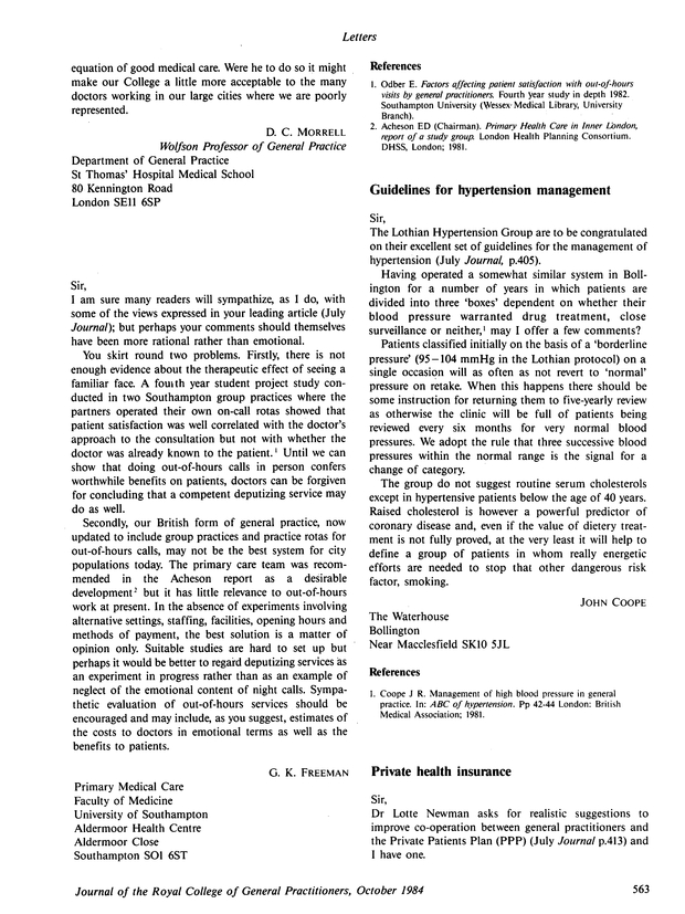 Guidelines for hypertension management British Journal of General