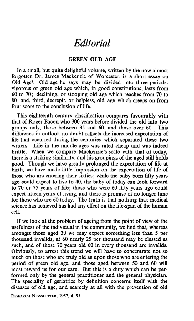 Green Old Age British Journal of General Practice