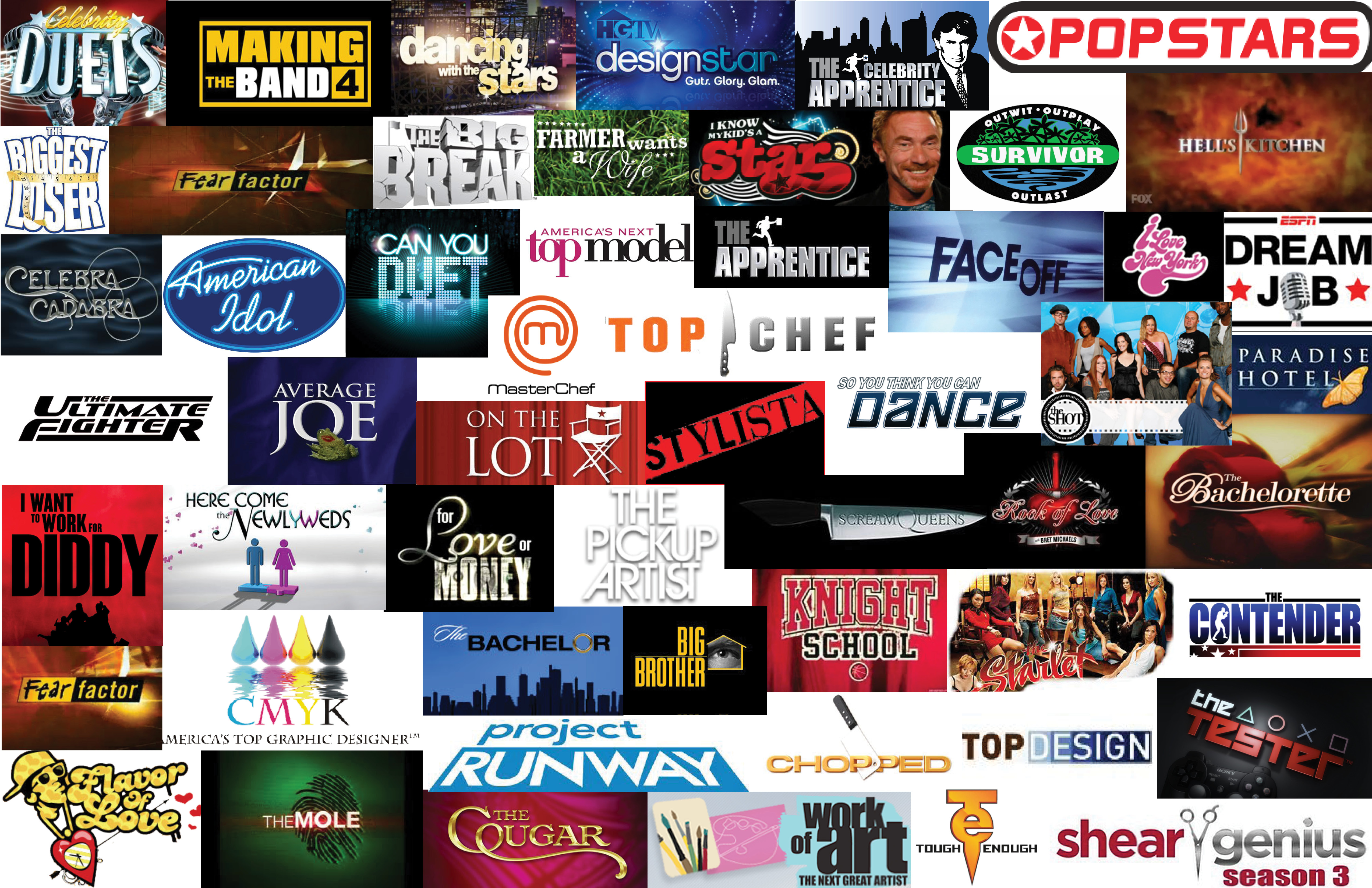 Reality TV Logo Collage Competitions bjkearnan