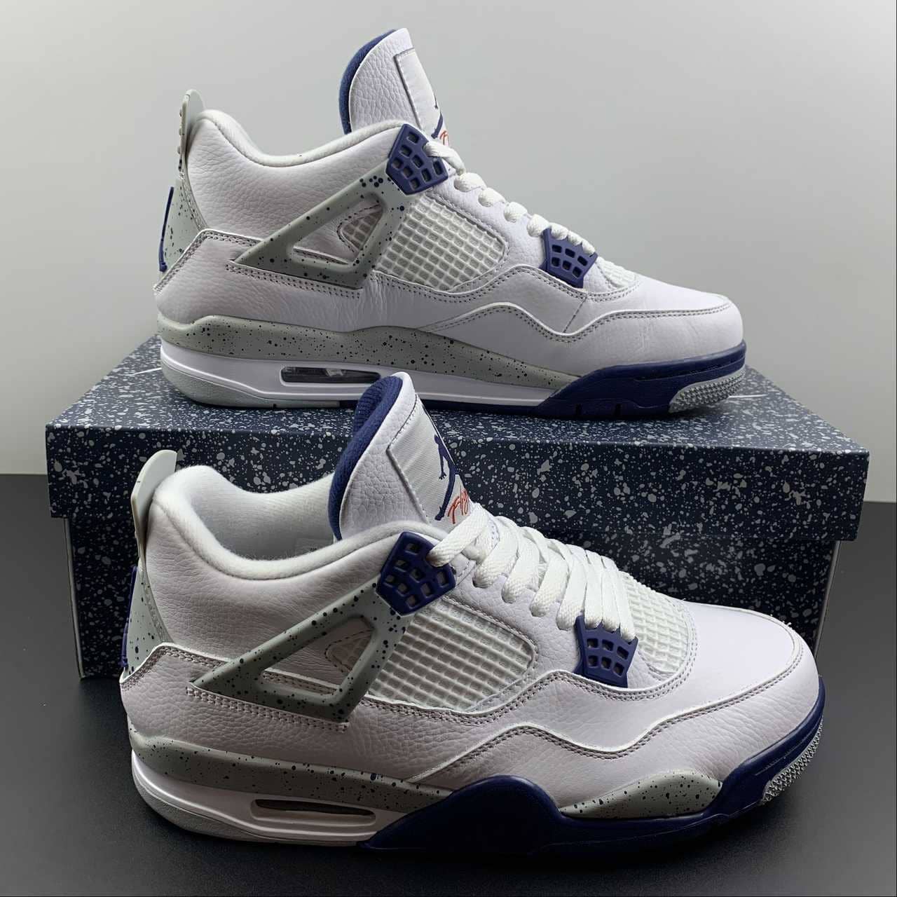 AIR JORDAN 4 WHITE MIDNIGHT NAVY Bjohn Sneakers