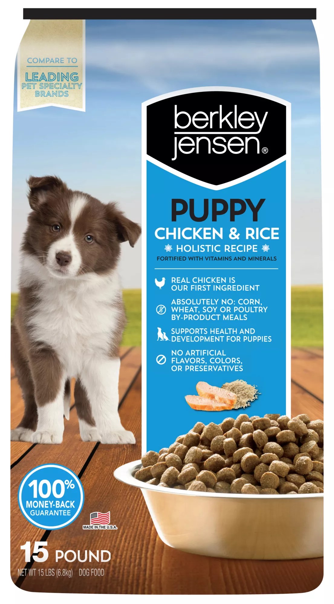 Berkley Jensen Chicken & Brown Rice Recipe Puppy Food, 15 lbs. BJ's