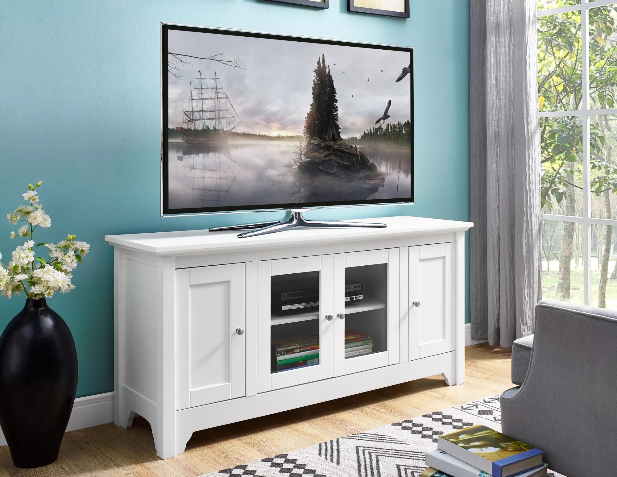 W. Trends 52" Traditional Storage TV Stand for Most TV's up to 58