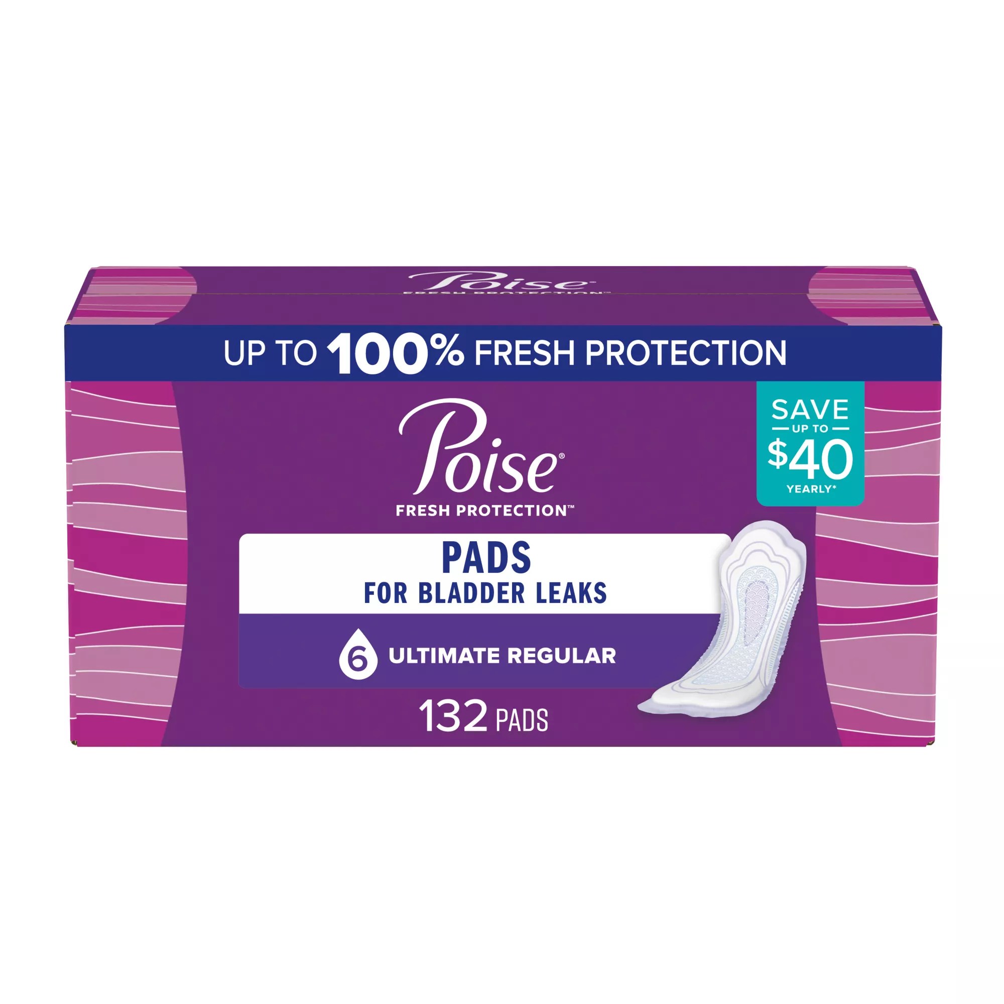 Poise Ultimate Absorbency Incontinence Overnight Pads, 132 ct. BJ's