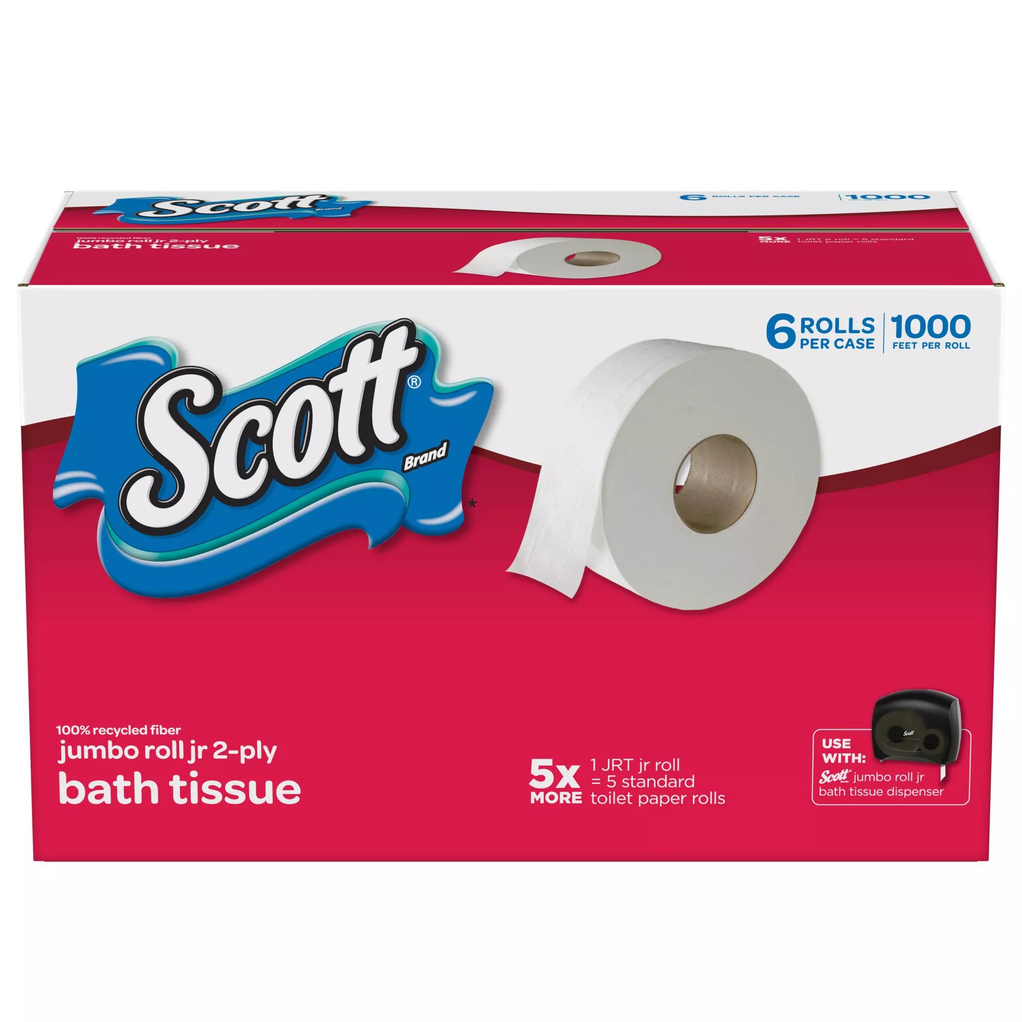 Scott Jumbo Roll 2Ply Bathroom Tissue, 6 Pk BJ's Wholesale Club