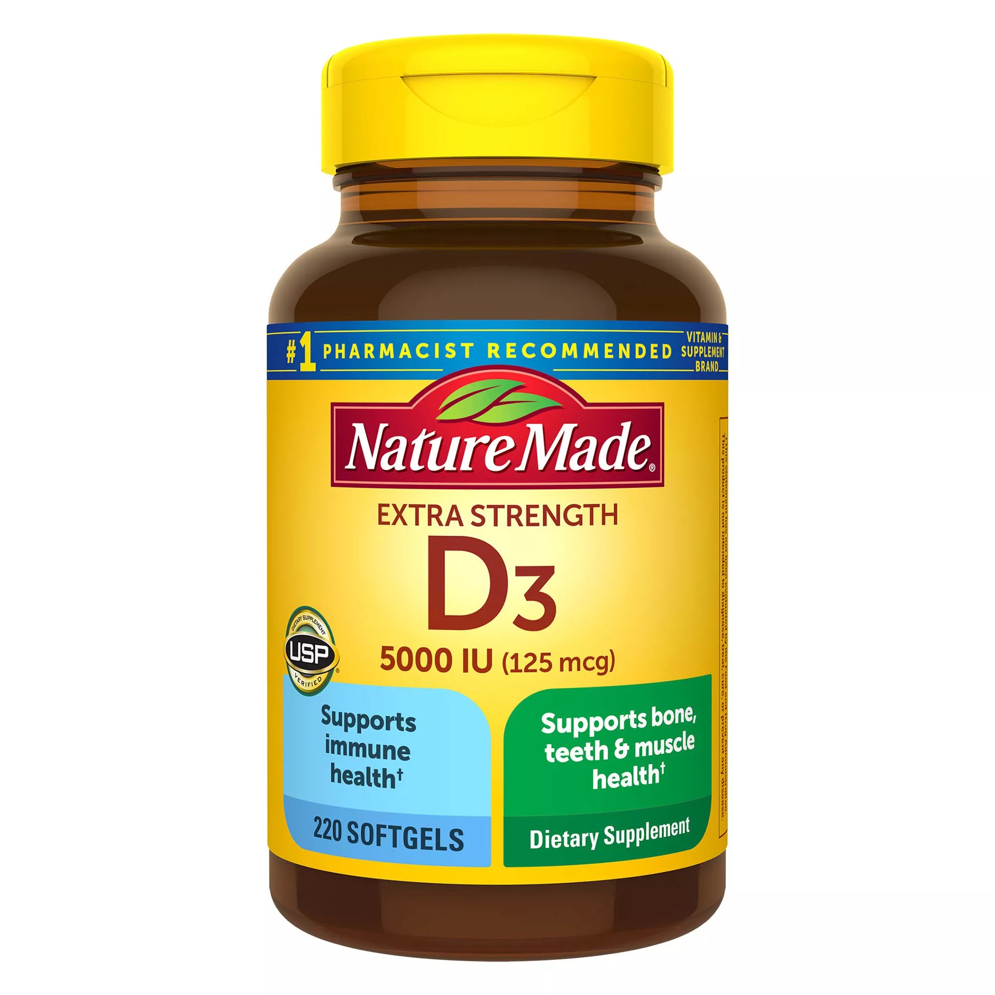 Nature Made Vitamin D3 5,000 IU Softgels, 220 Ct. BJ's Wholesale Club