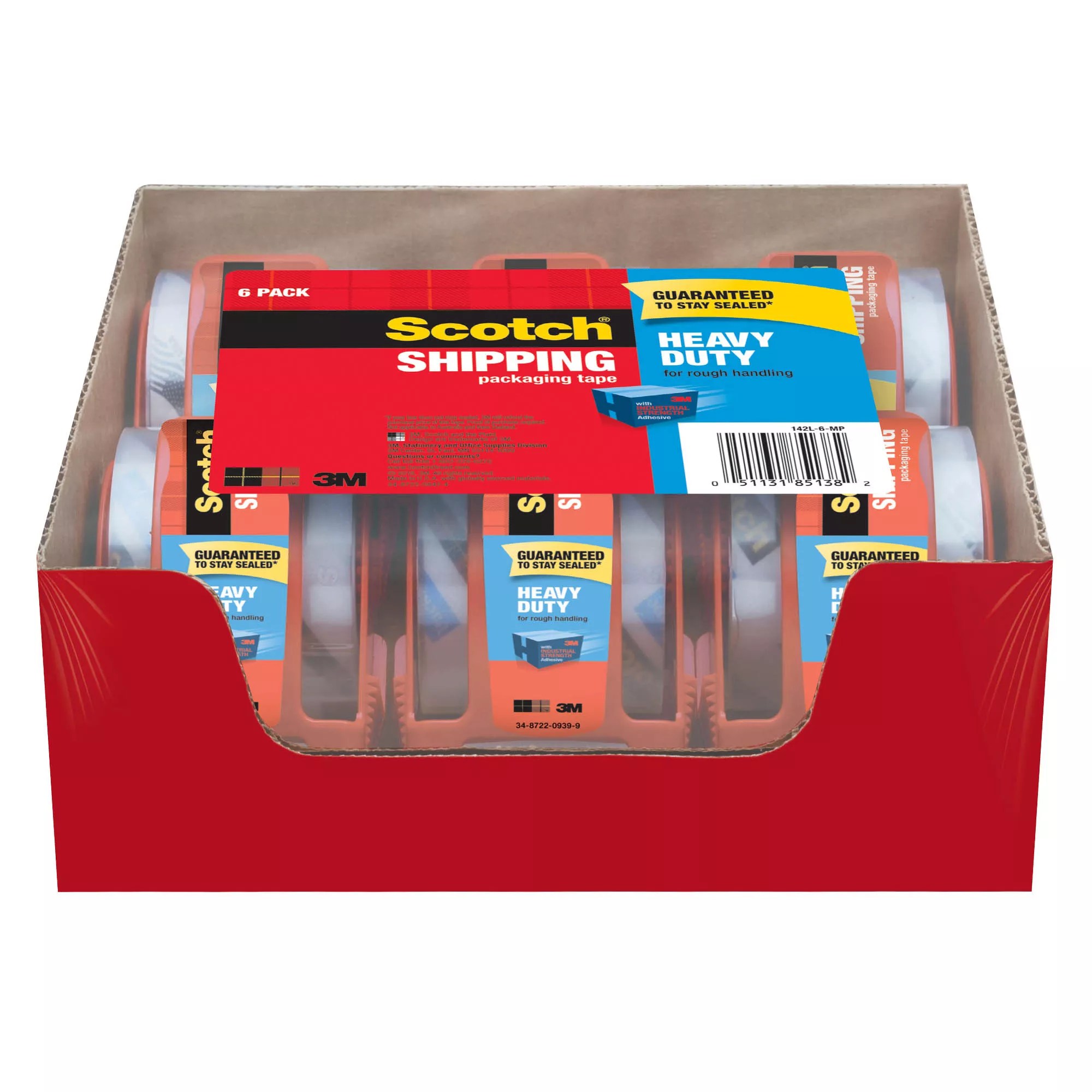 Scotch HeavyDuty Shipping Packaging Tape with Dispenser BJ's