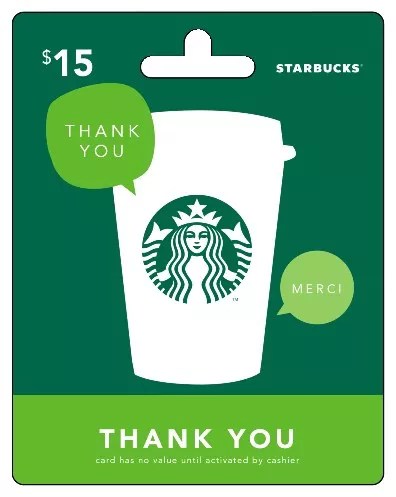 15 Starbucks Gift Card Thank You BJs Wholesale Club