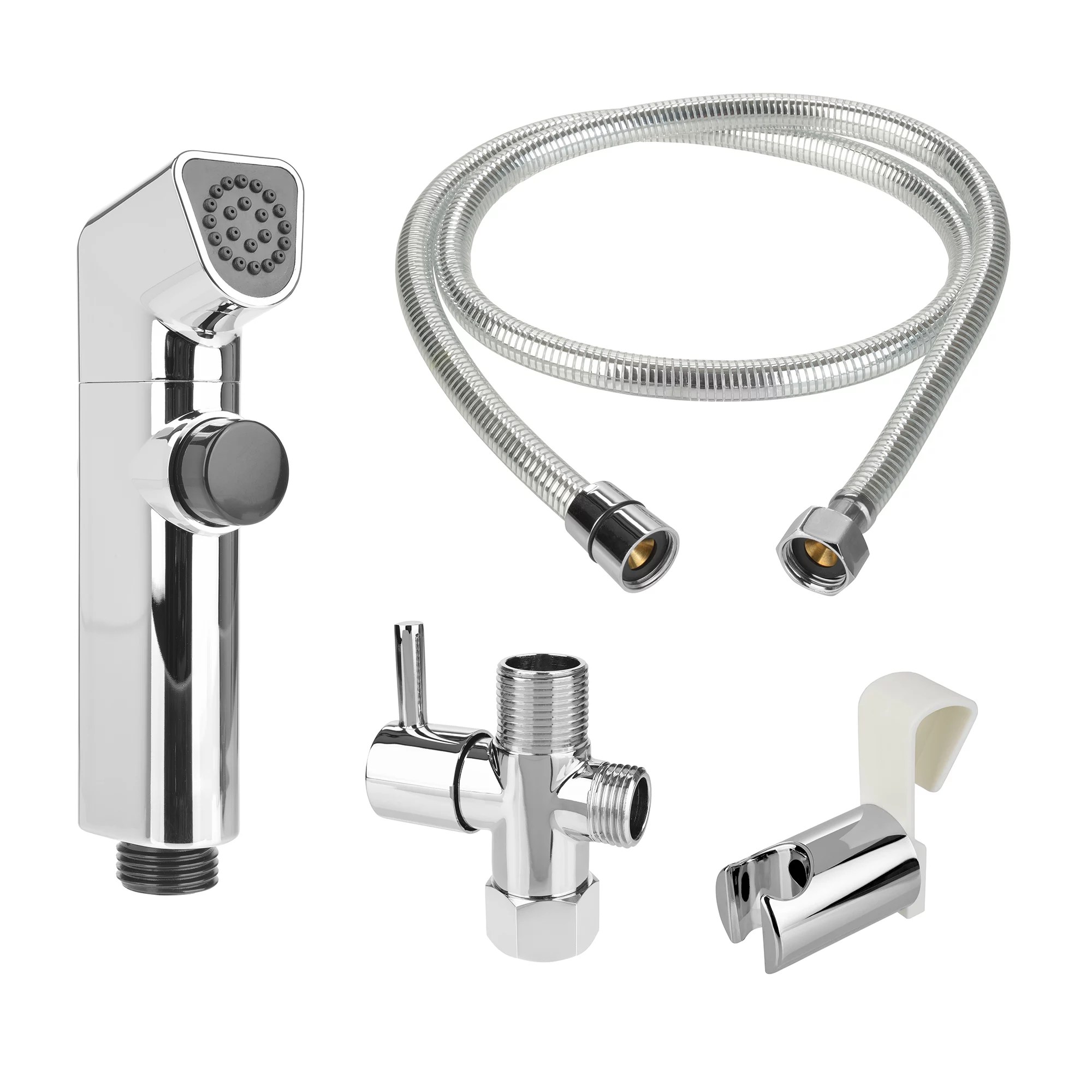 Light Gold Bath Hand Held Replacement Flexible Shower Hose For Bidet