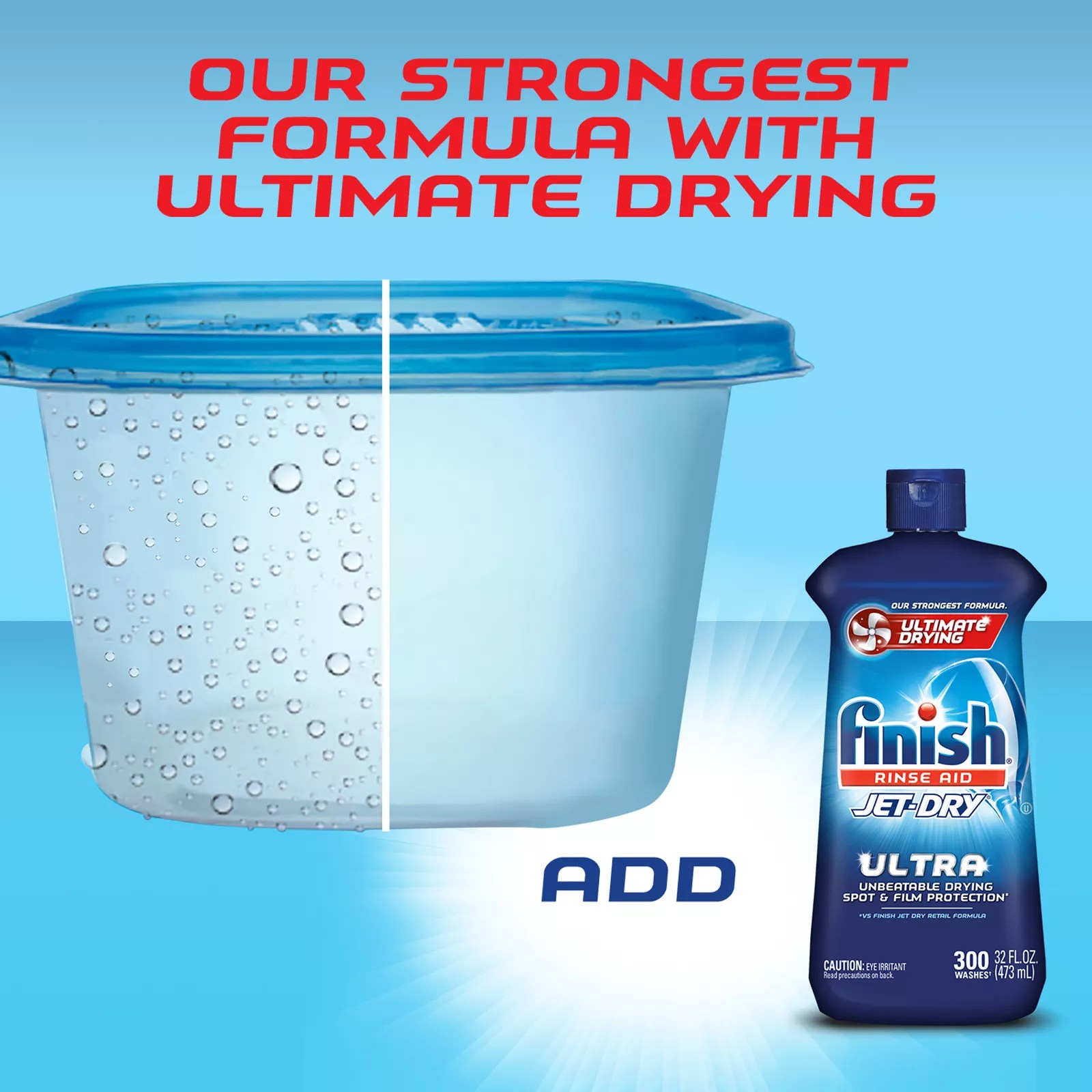 Finish JetDry Ultra Rinse Aid Dishwasher Rinse Agent and Drying Agent, 32