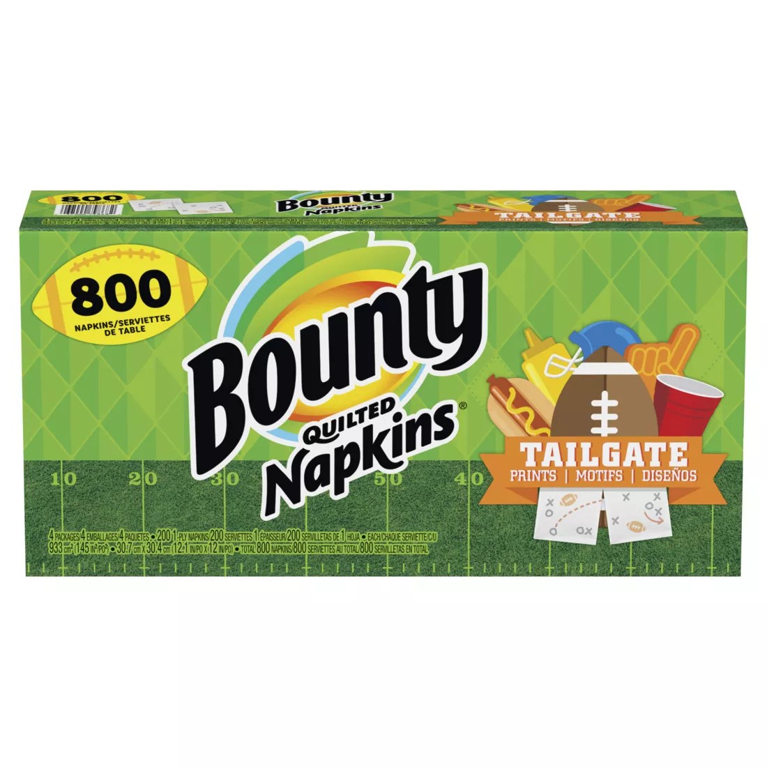 Bounty Football Prints Quilted Paper Napkins, 800 ct. BJs Wholesale Club