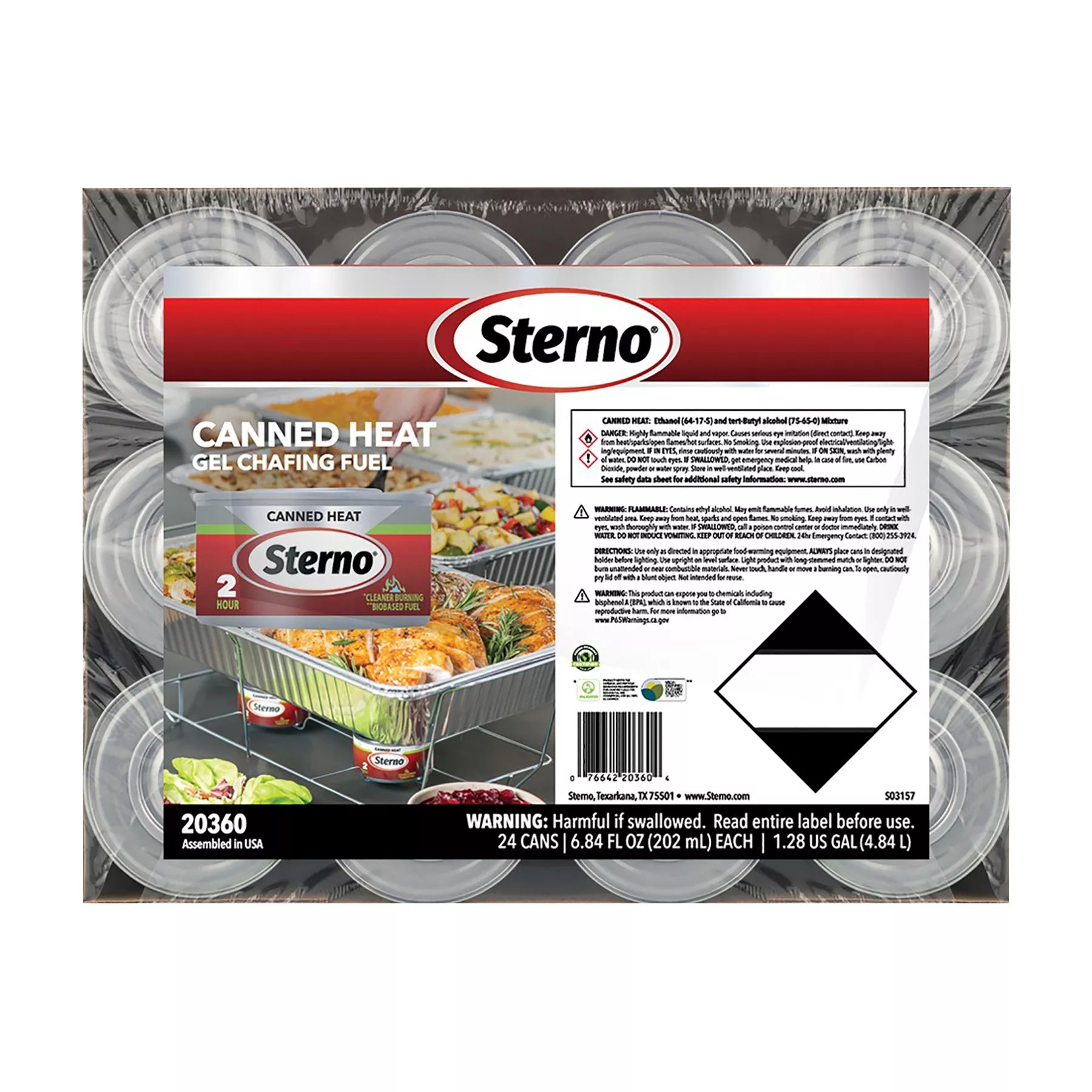 Sterno 2Hour Ethanol Gel Canned Chafing Fuel, 24, 49 OFF