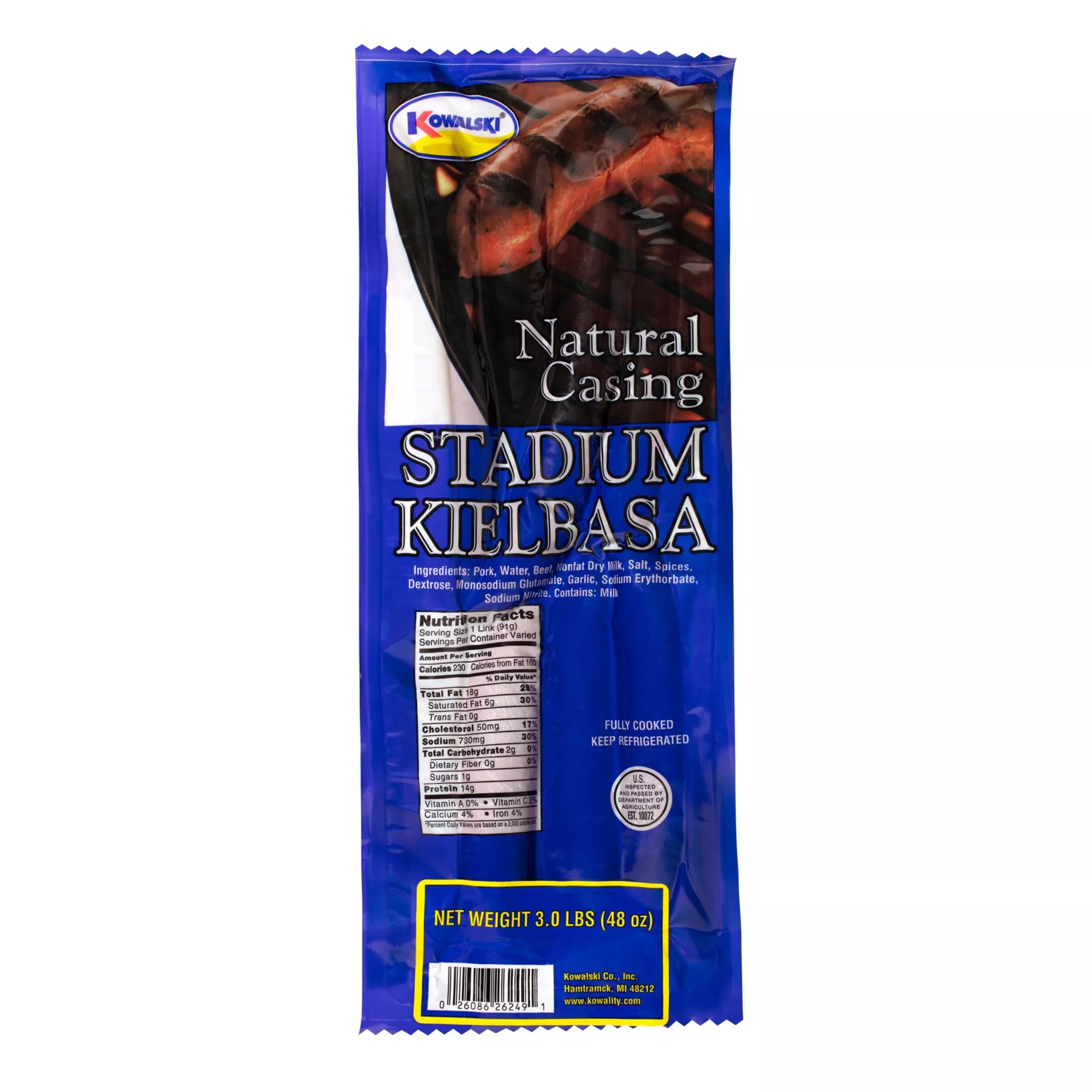 Kowalski Natural Casing Stadium Kielbasa, 3 lbs. BJ's Wholesale Club