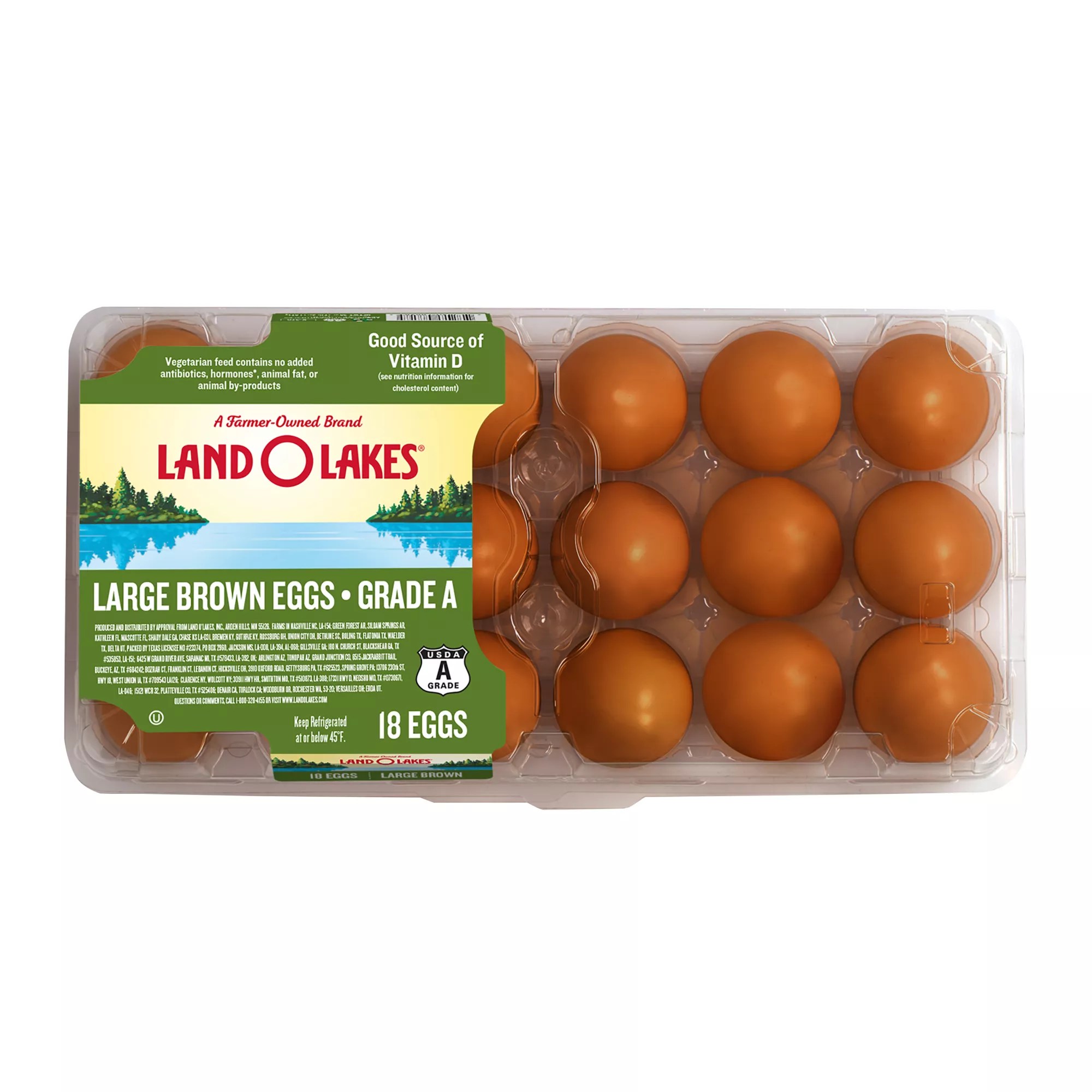 Land O Lakes Large Brown Eggs, 18 ct. BJ's Wholesale Club