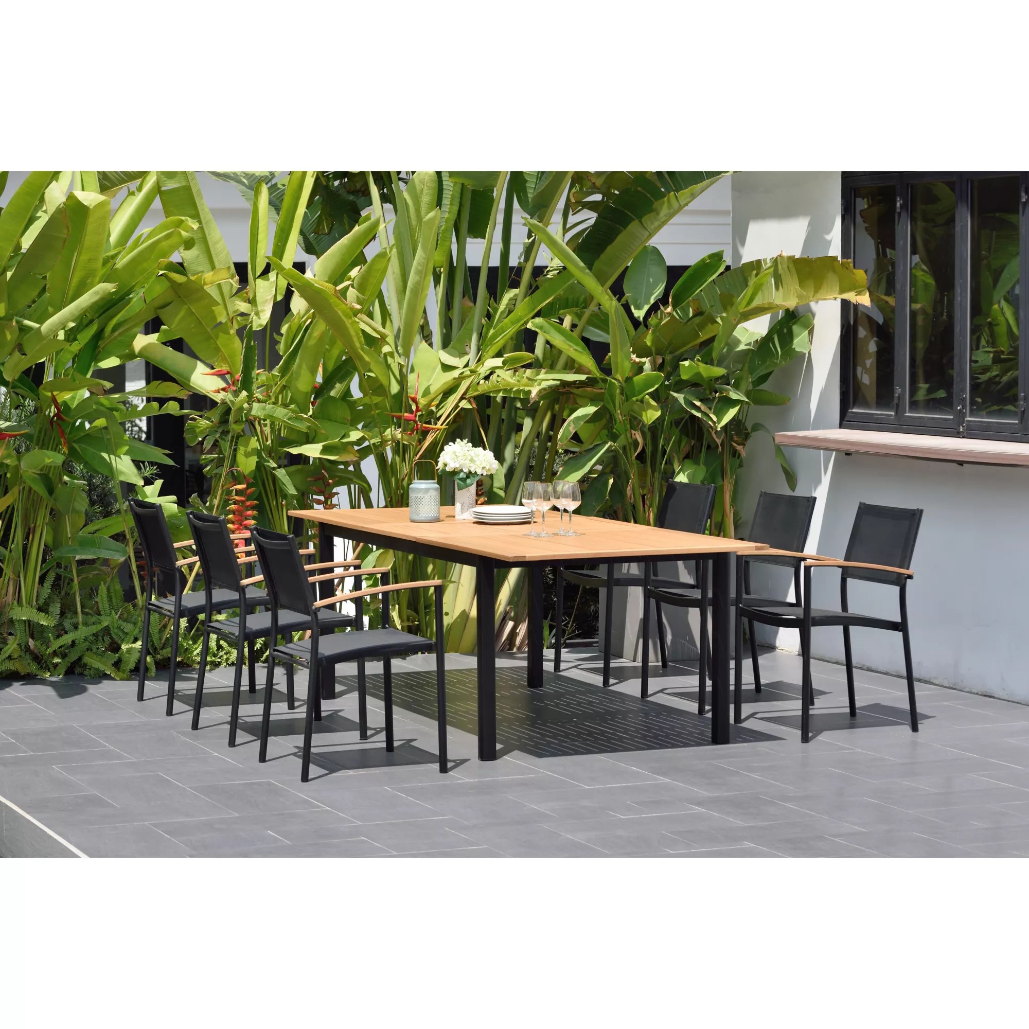 Amazonia 7Pc. Teak and Aluminum Patio Dining Set BJs