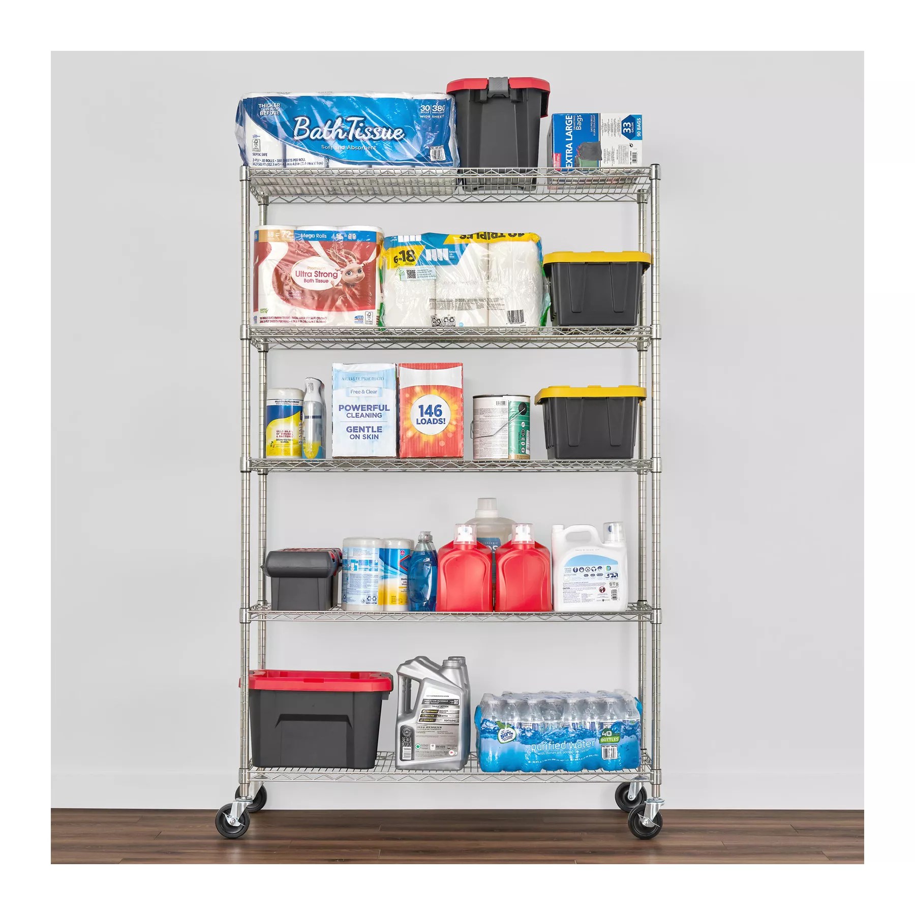 SafeRacks 18" x 48" x 72" 5Tier Wire Shelving BJ's Wholesale Club