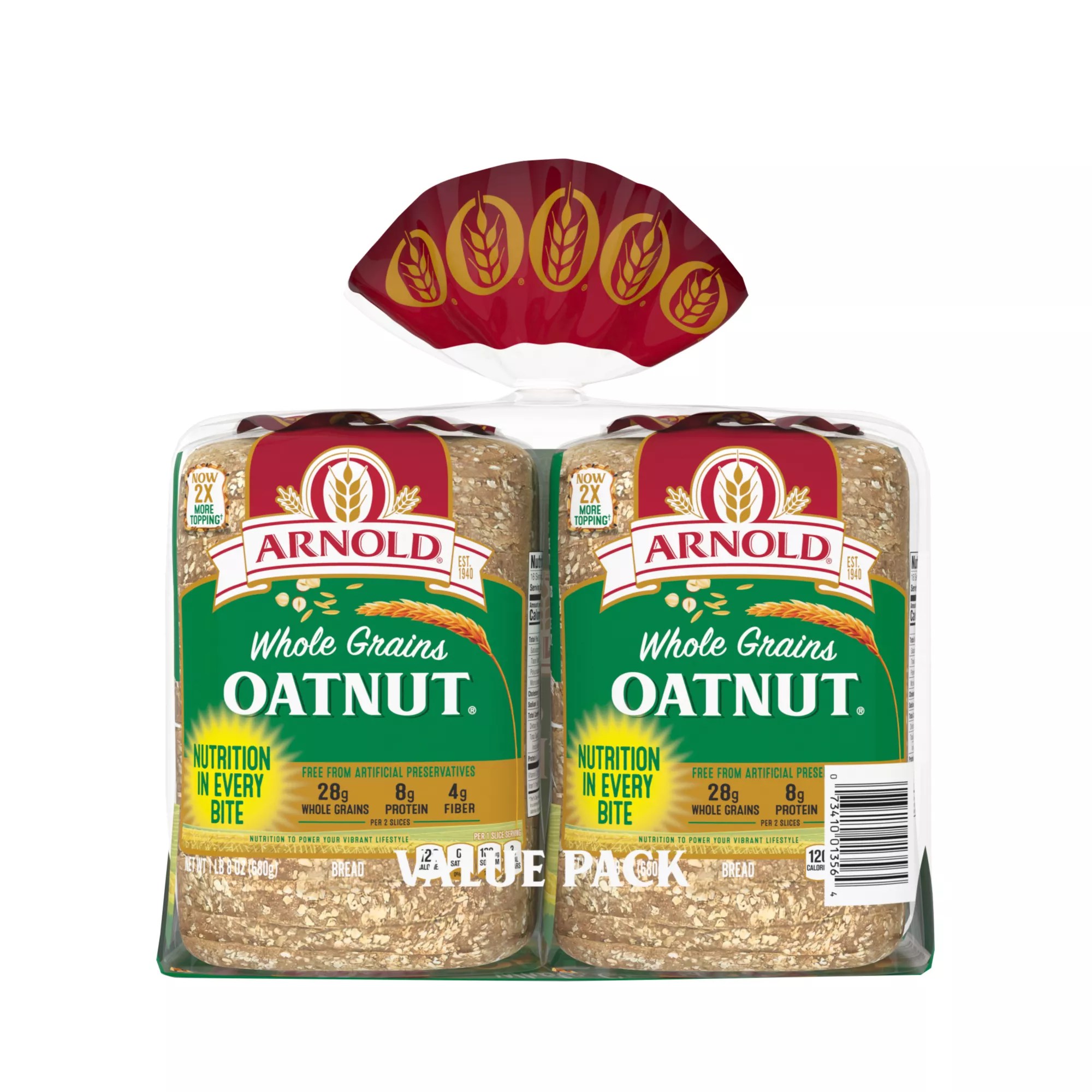 Arnold Oatnut Bread, 2pk BJ's Wholesale Club
