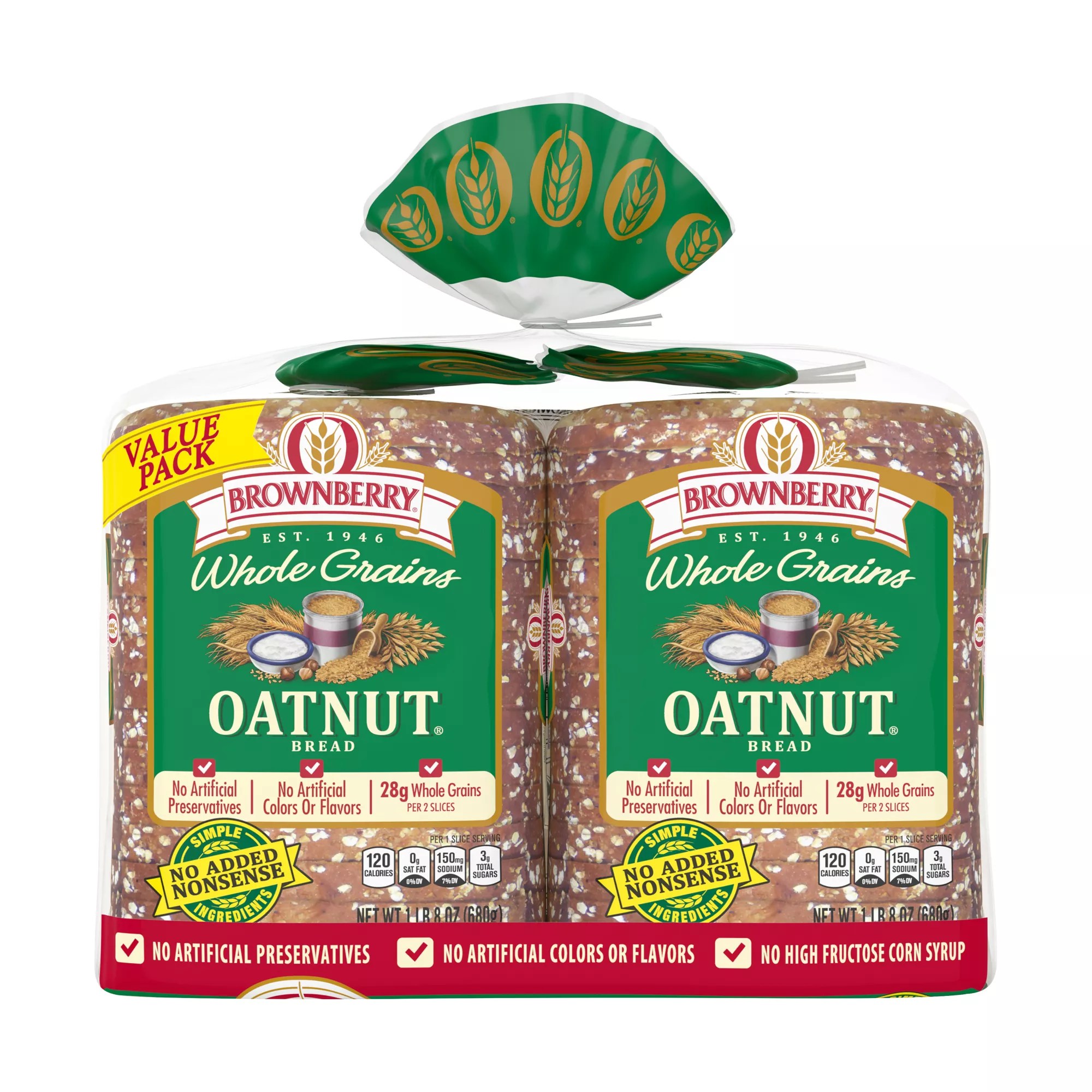 Brownberry Whole Grains Oatnut Bread, 2 pk. BJ's Wholesale Club