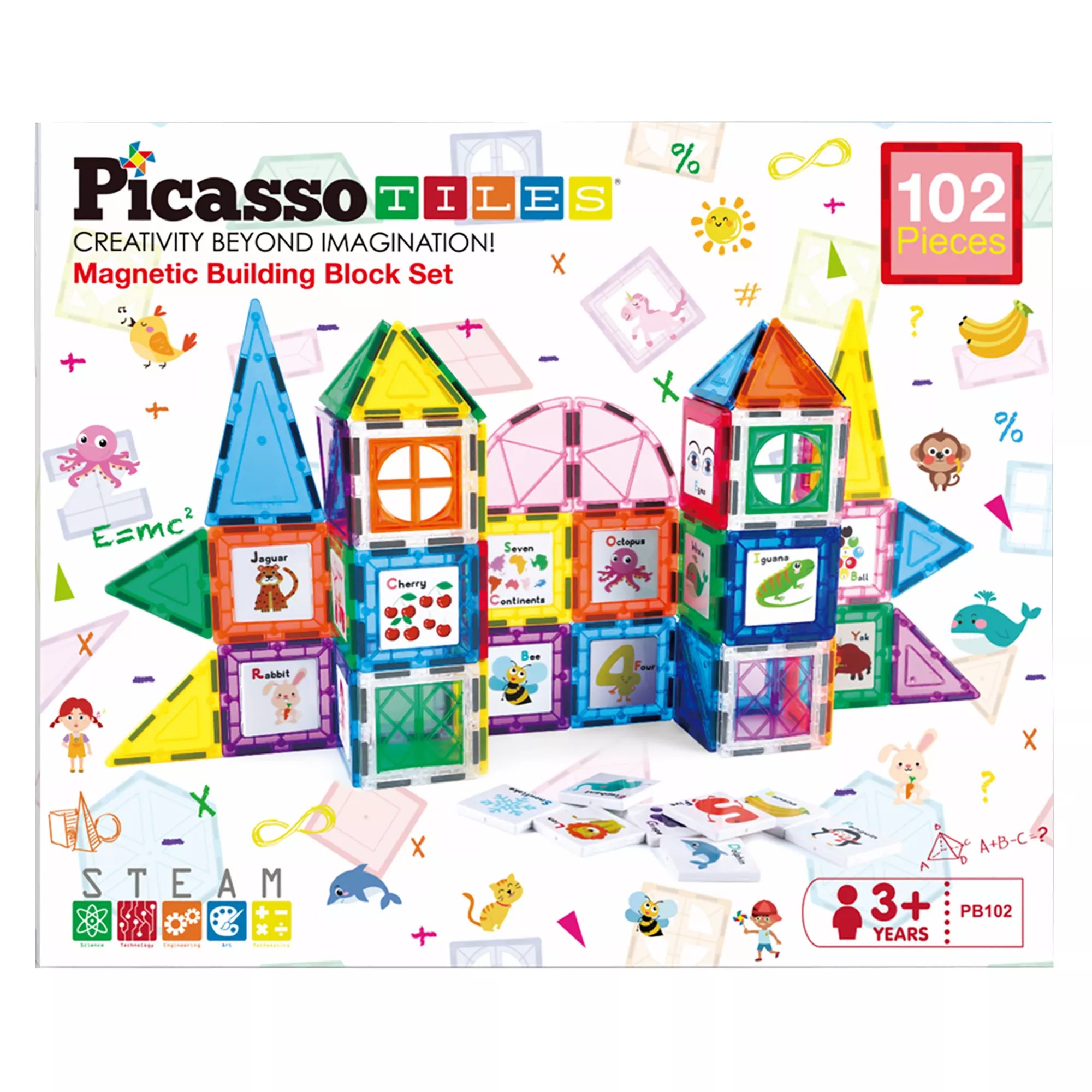 PicassoTiles 102Pc. Tile Construction Playset BJs Wholesale