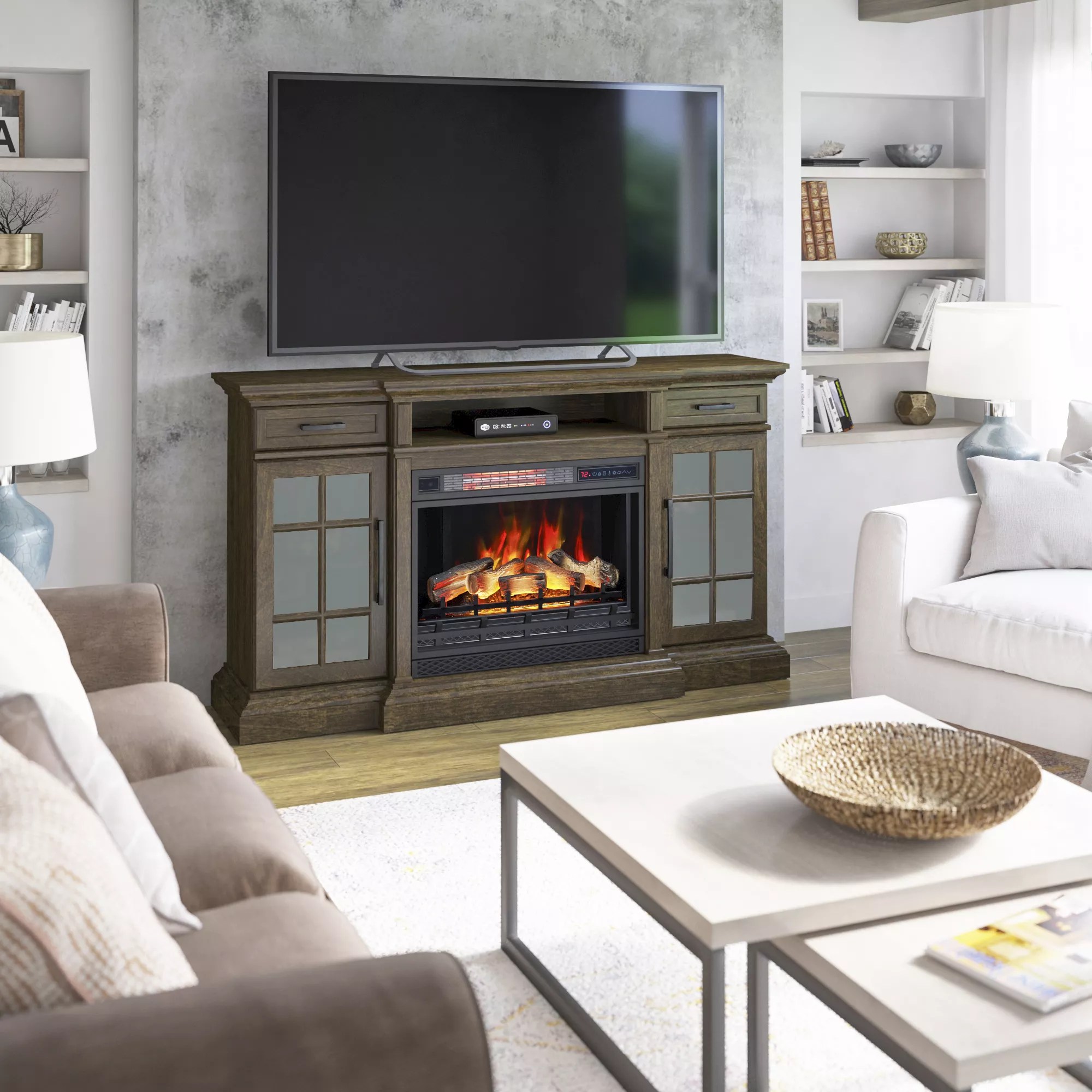 Sam S Club Electric Fireplace Tv Stand Fireplace Ideas