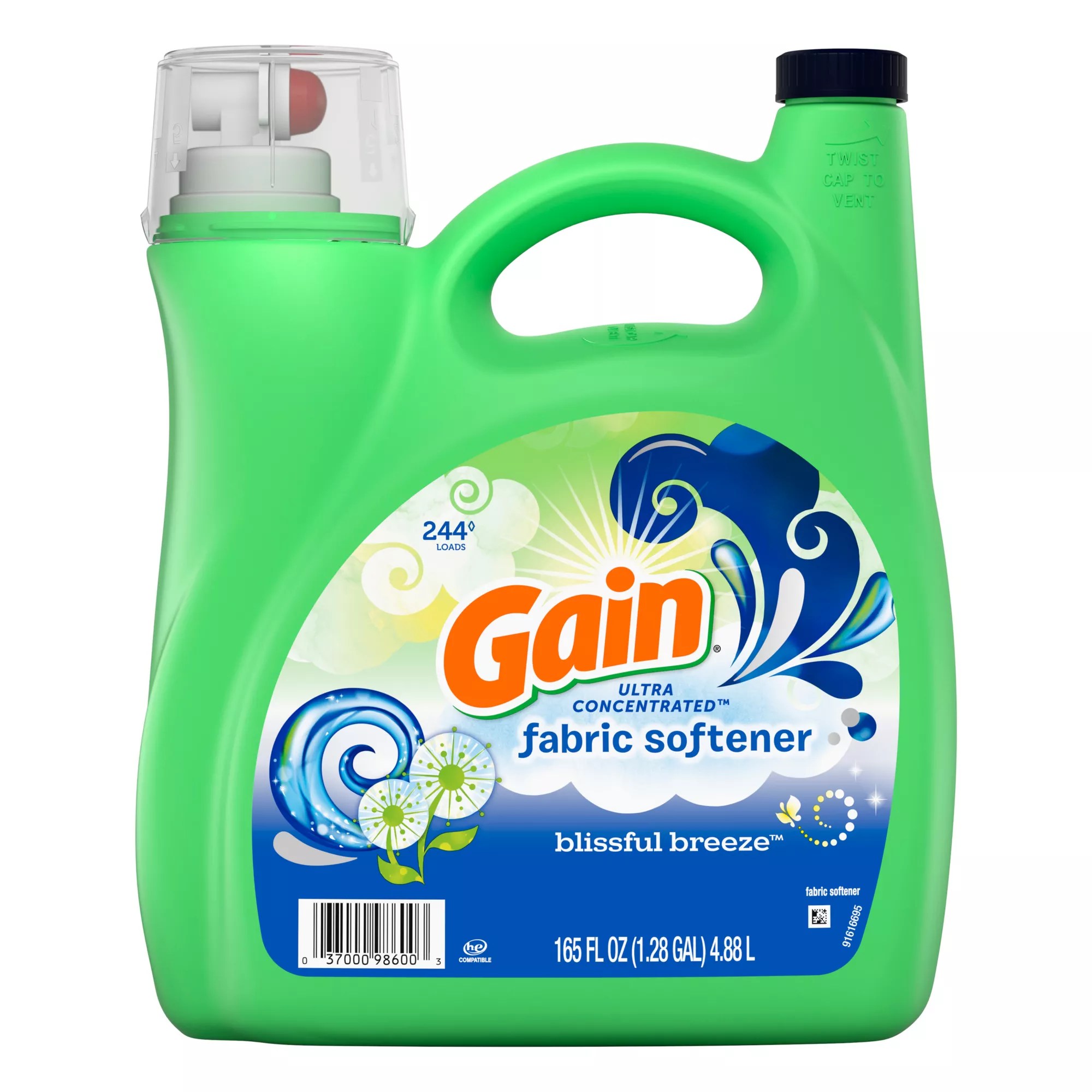 Gain Blissful BreezeUltra Concentrated Liquid Fabric Softener, 165 fl