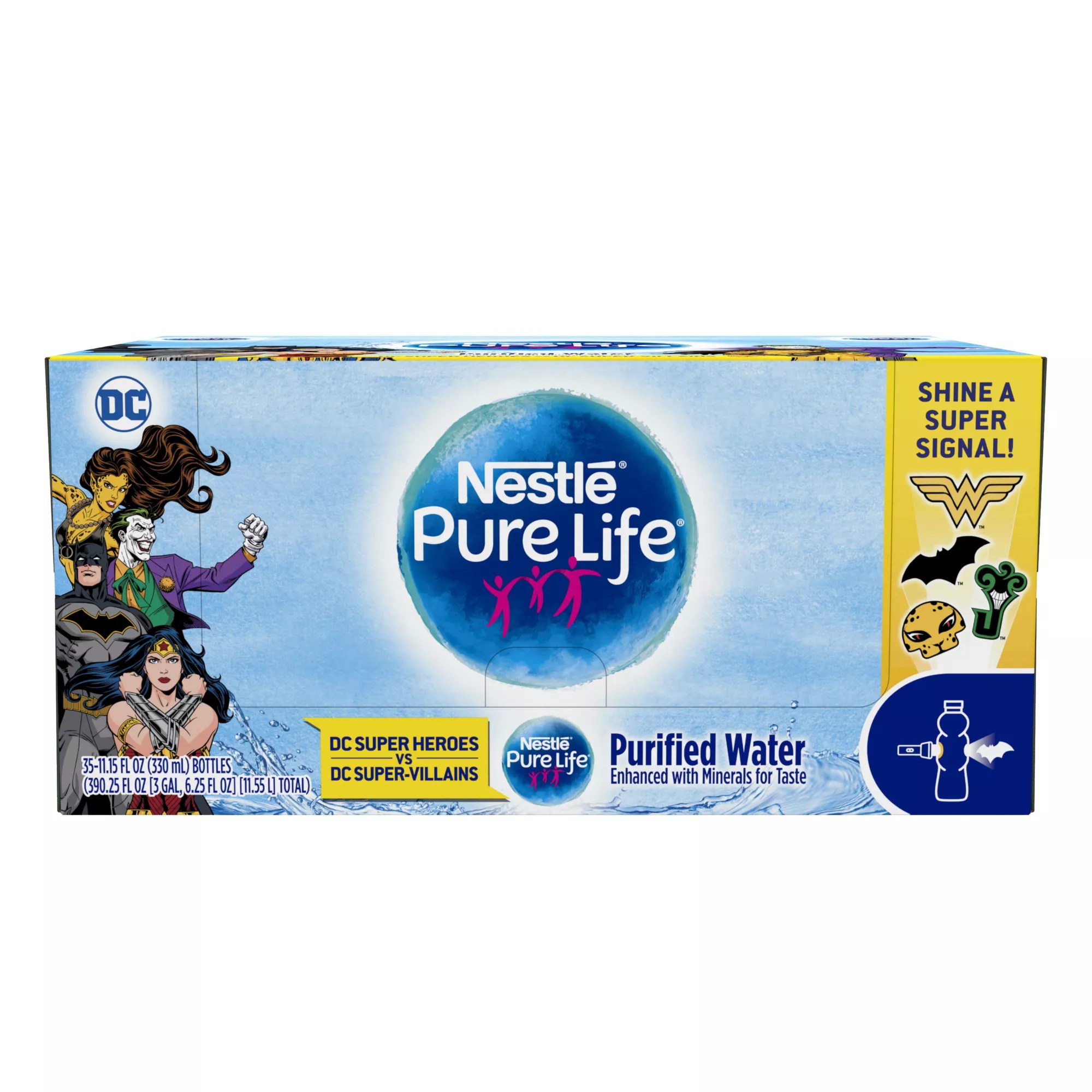 Nestle Pure Life Justice League Collection Purified Bottled Water, 35