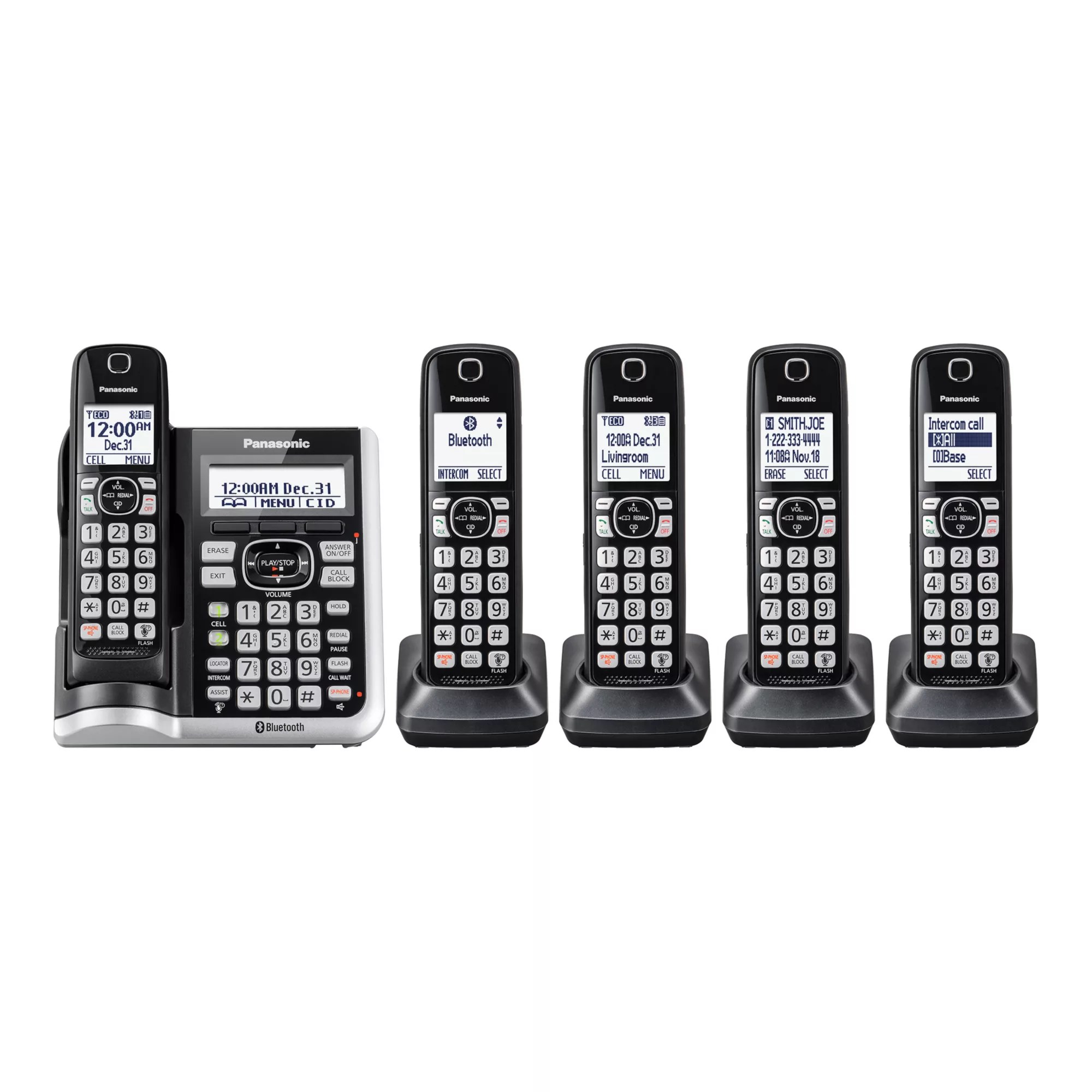 Five Handset Cordless Phone System with Digital Answering System BJs