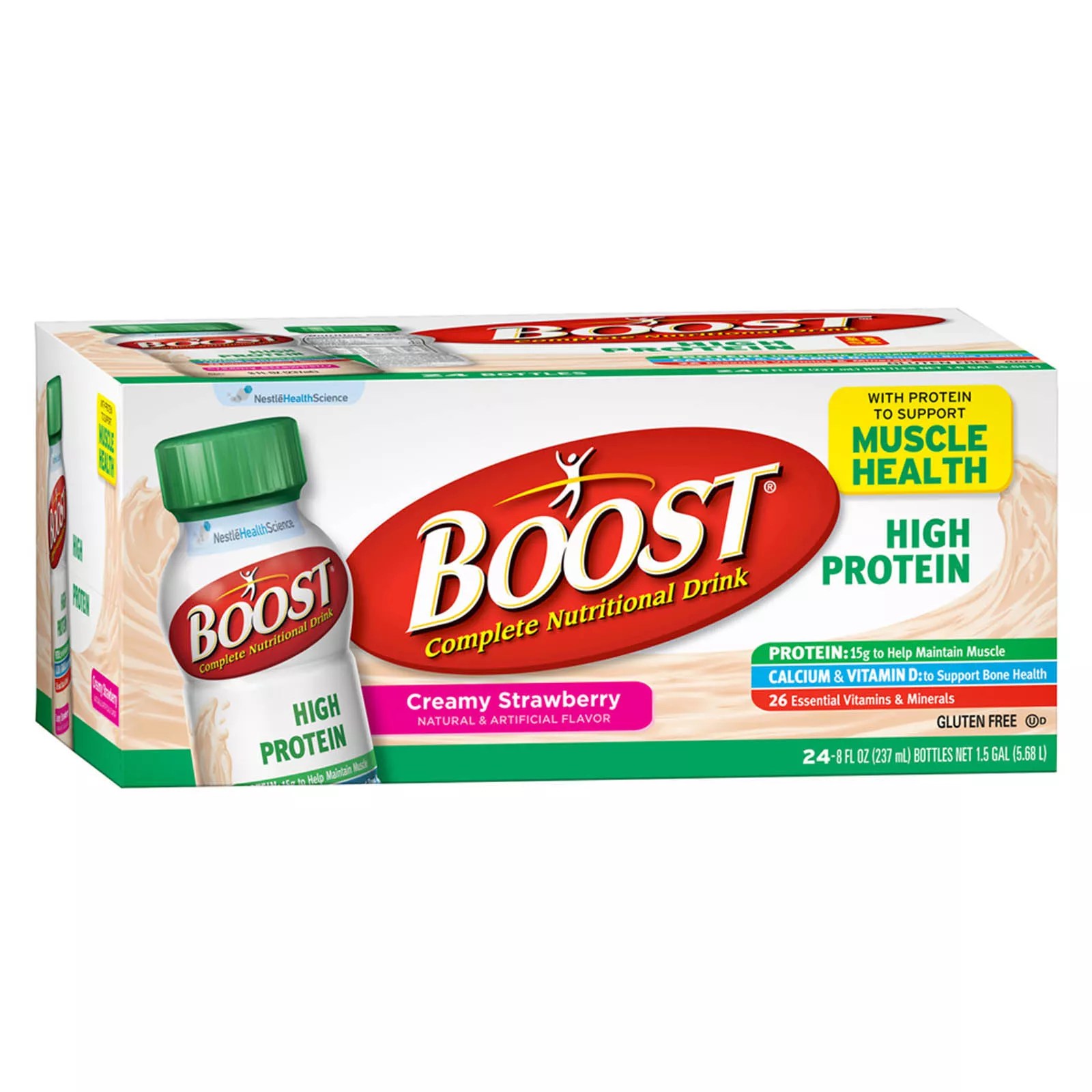Boost HighProtein Drink, Strawberry, 24 pk./8 oz. BJ's Wholesale Club