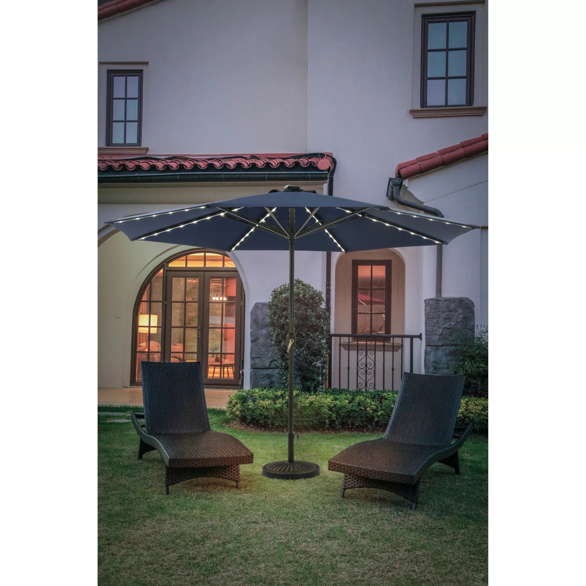 Berkley Jensen 11' Patio Umbrella with Solar LEDs BJ's Wholesale Club