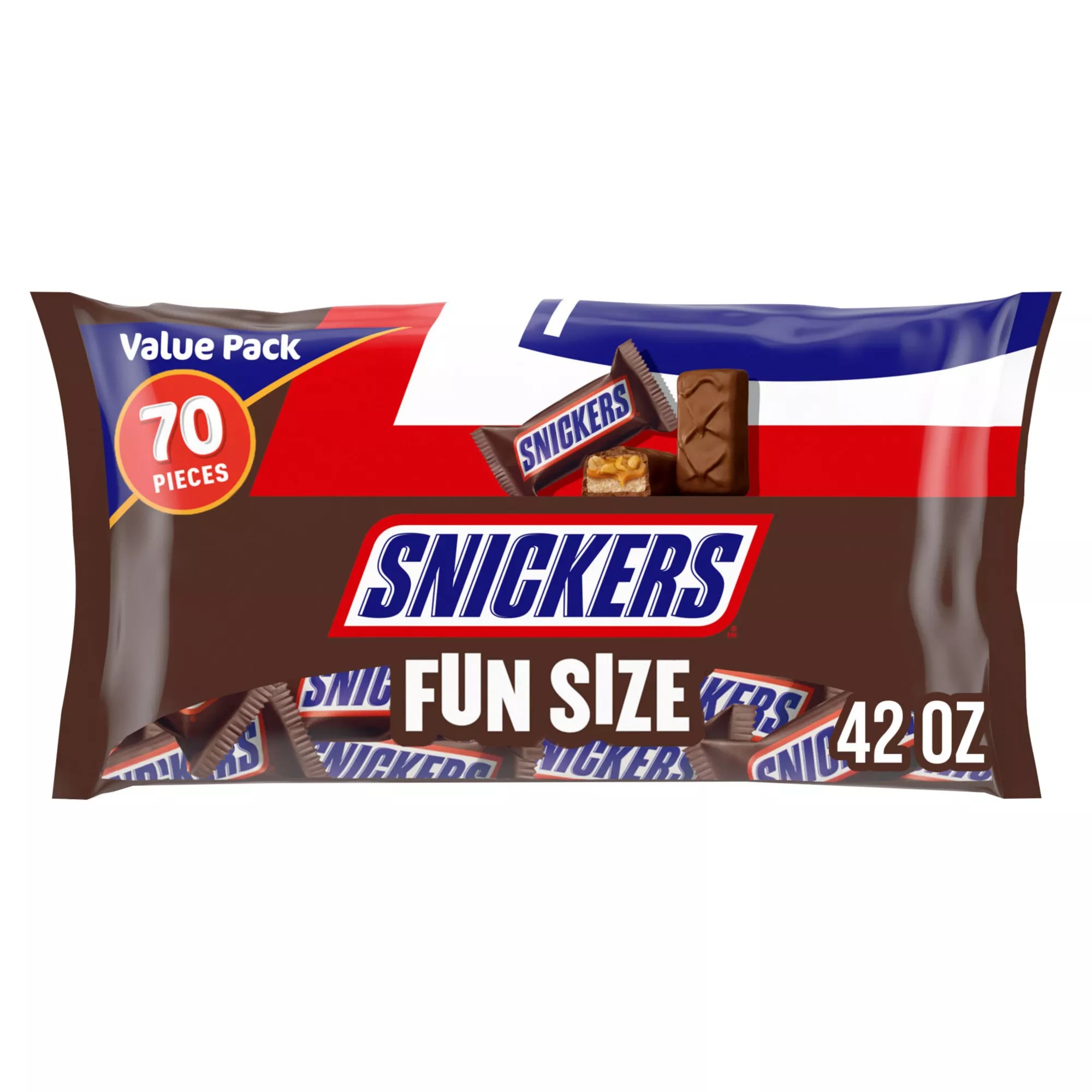 Snickers Fun Size Chocolate Candy Bars Value Pack, 70 pk. BJ's