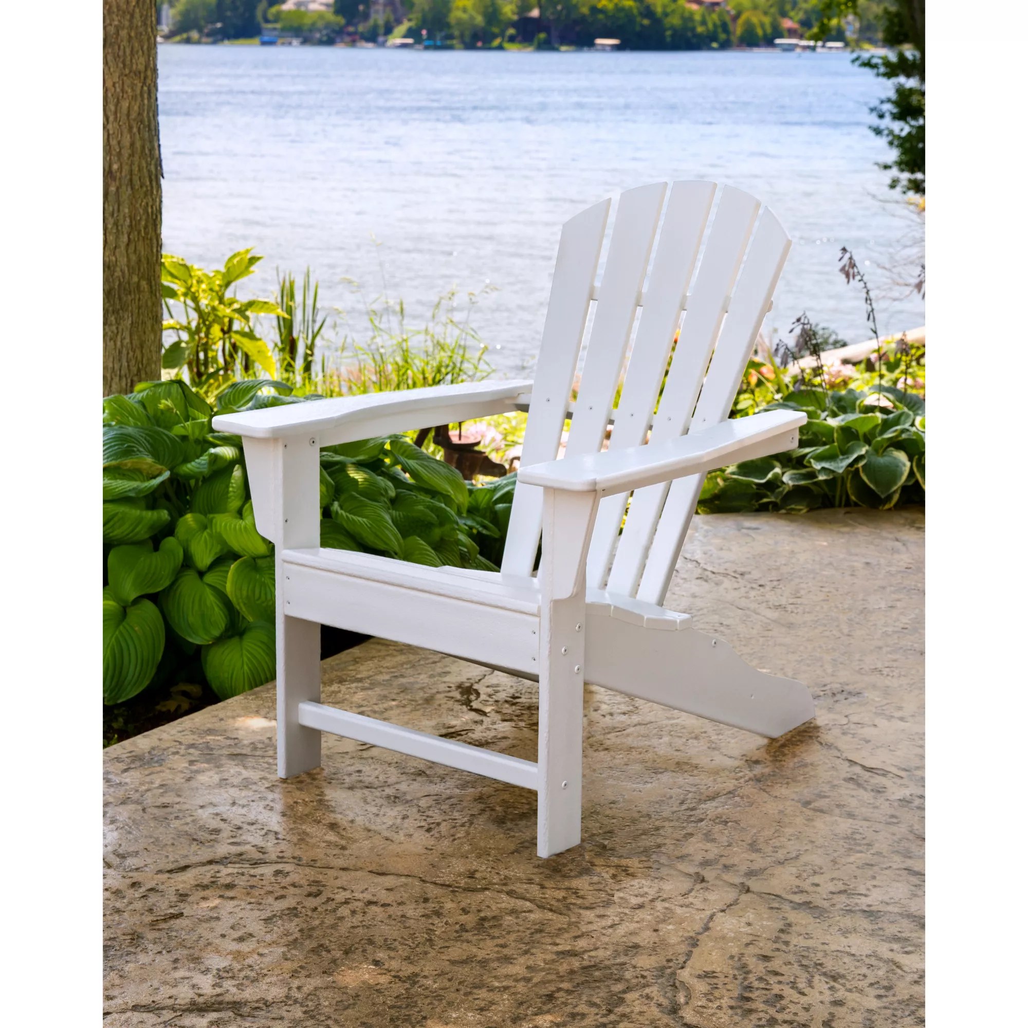 Polywood Palm Coast Adirondack Chair White BJs Wholesale Club