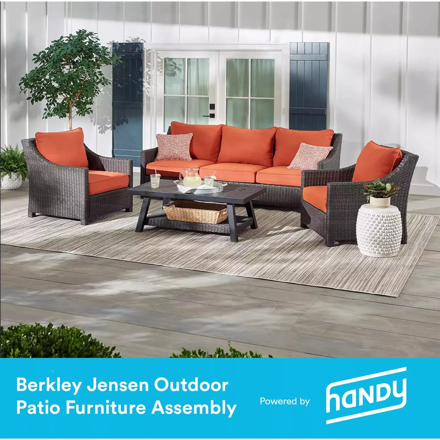 Handy Outdoor Berkley Jensen Patio Furniture Set Assembly BJ's