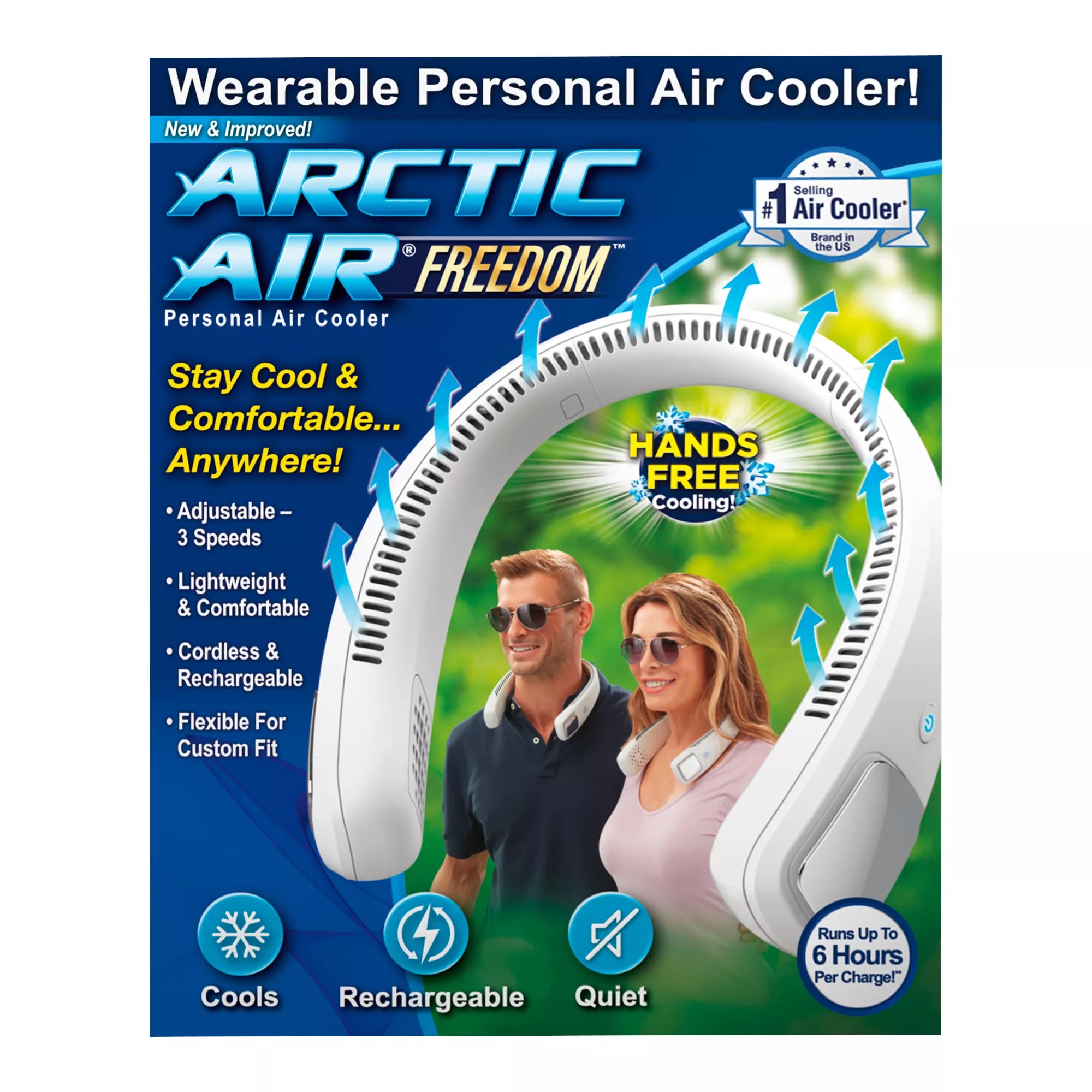 Arctic Air Freedom Wearable Personal Neck Cooler And Air Cooler, As