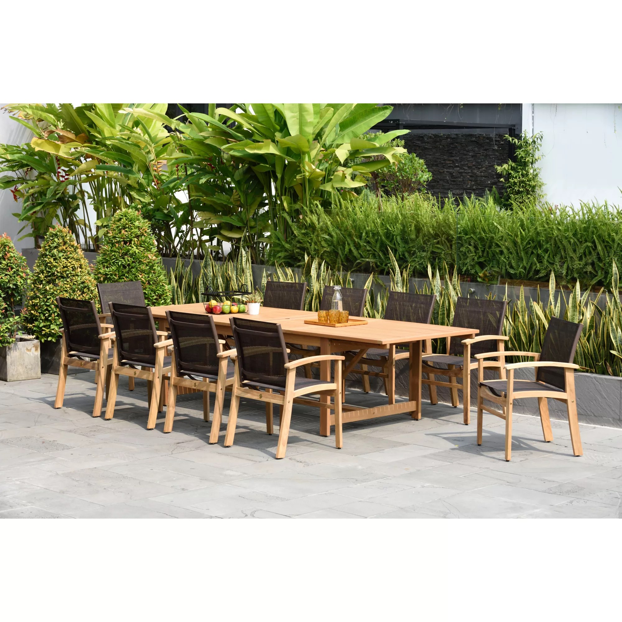 Amazonia 11Pc. Patio Dining Set Black BJs Wholesale Club
