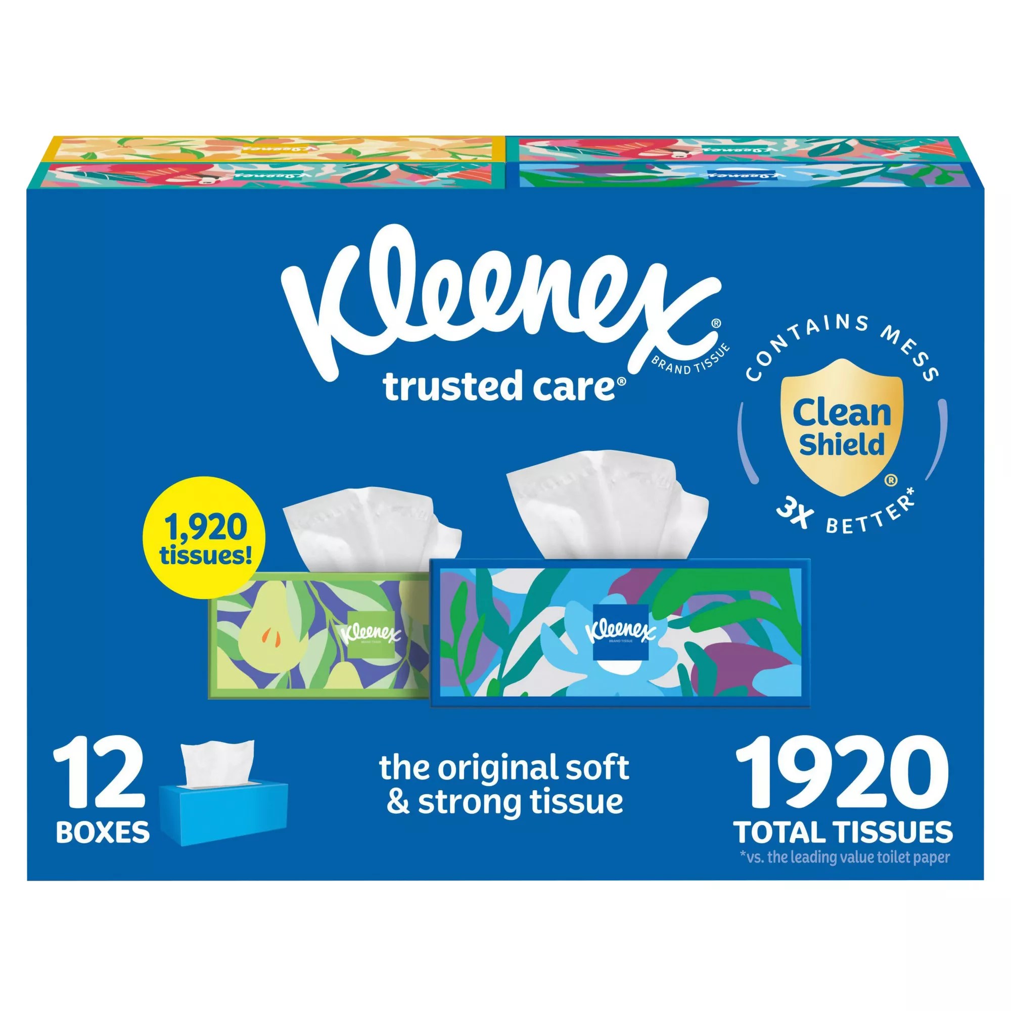 Kleenex Trusted Care Facial Tissues, 12 Flat Boxes BJ's Wholesale Club