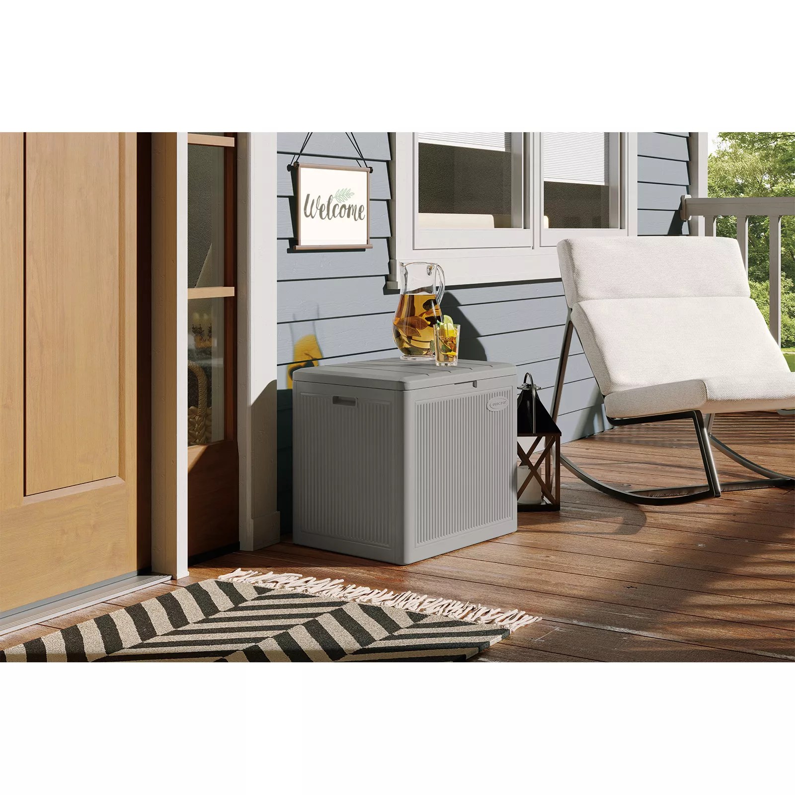 Suncast 22 Gal. Reeded Deck Box BJ's Wholesale Club