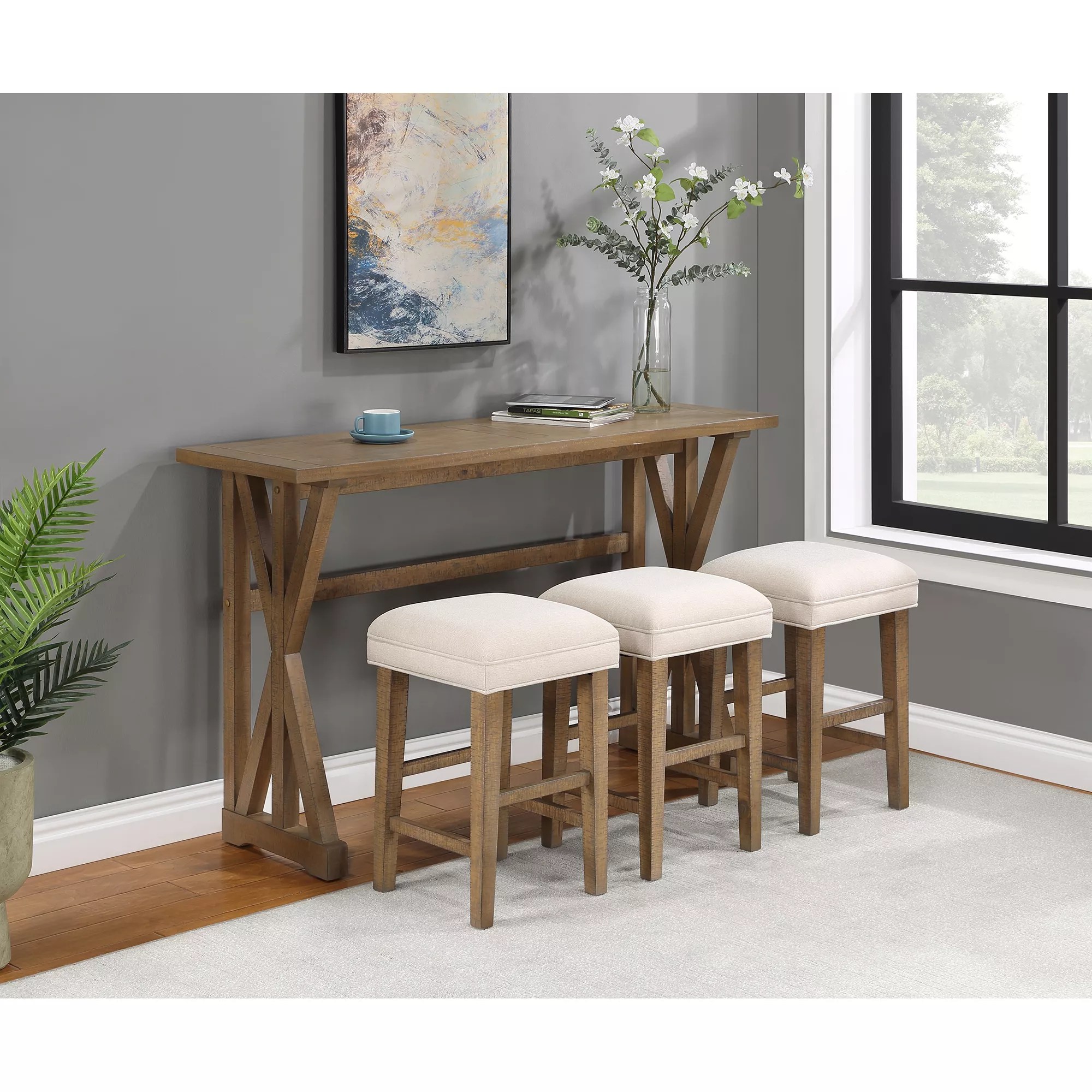 Berkley Jensen 4Piece Trestle Dining Set BJ's Wholesale Club