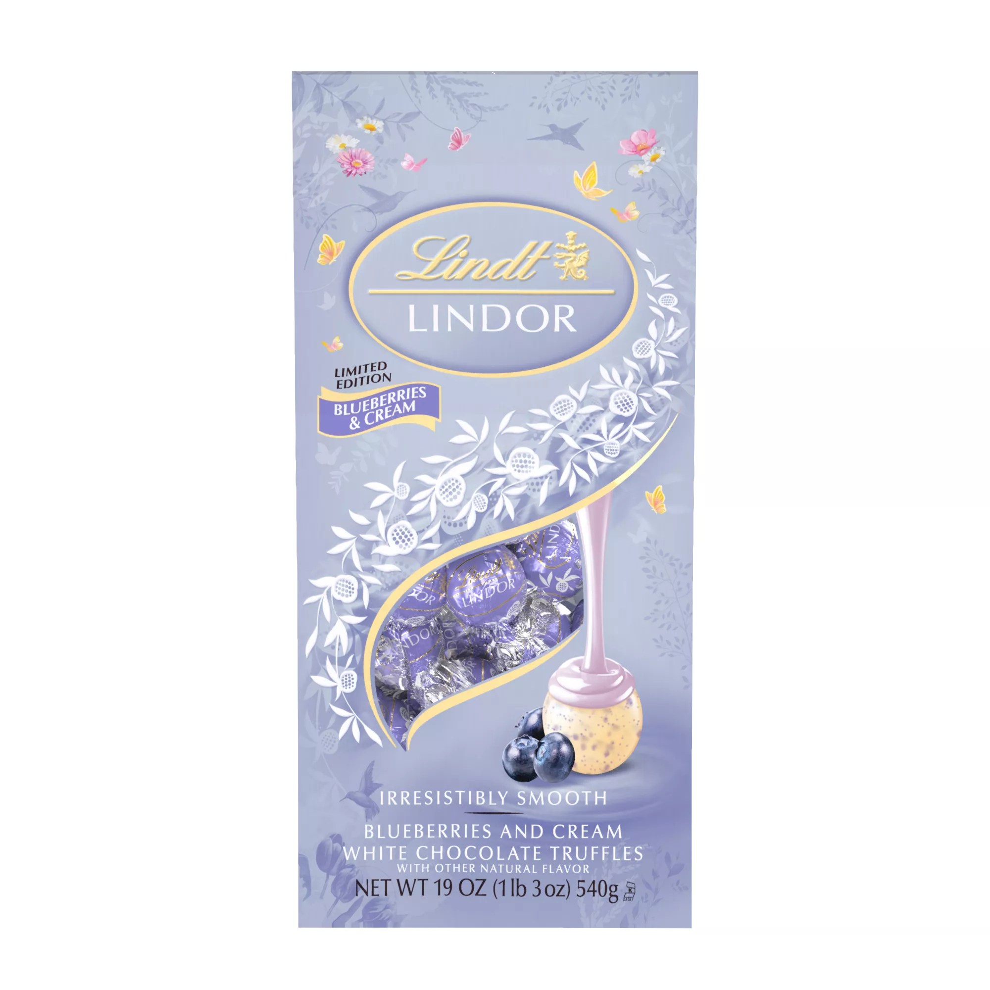 Lindt Lindor Blueberry & Cream White Choc Truffles, 19 oz BJ's